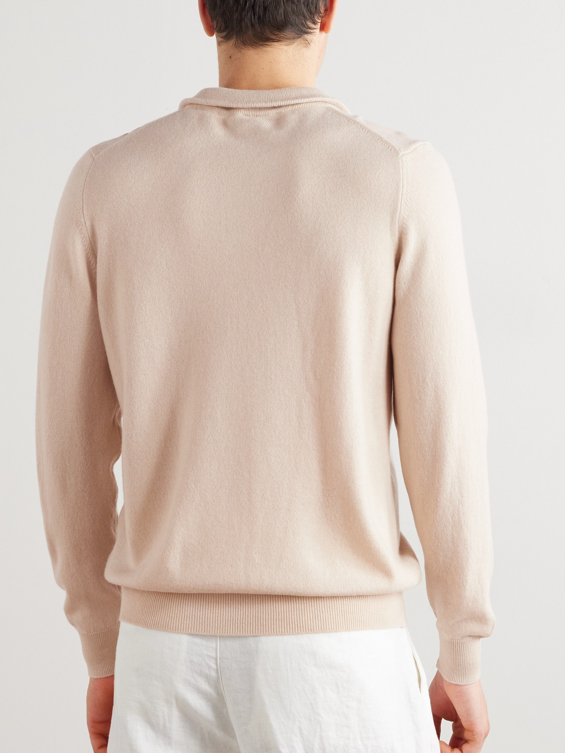 Fedeli Favonio Slim-fit Cashmere Half-zip Sweater In Neutral
