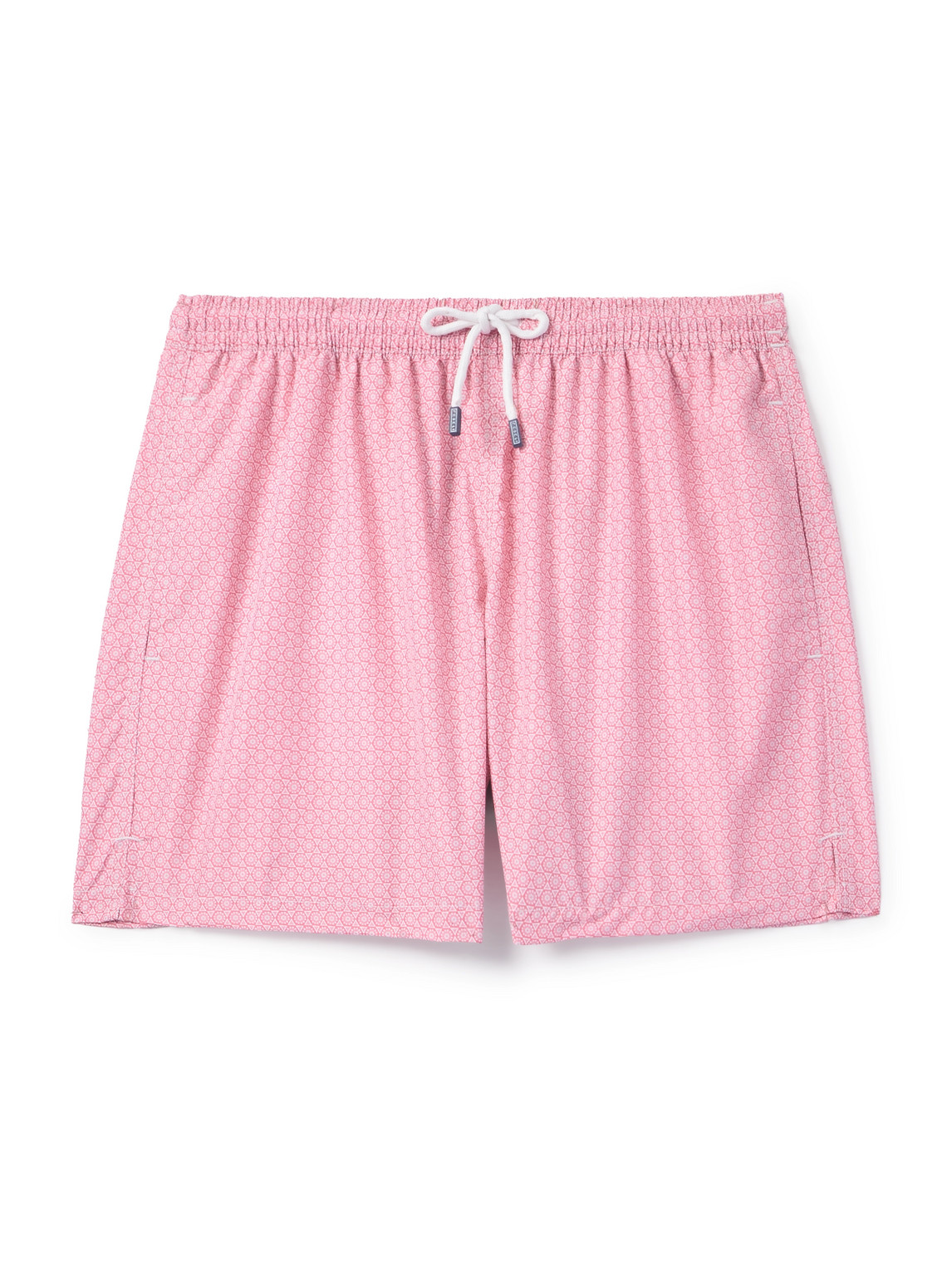Fedeli Madeira Straight-leg Mid-length Swim Shorts In Pink