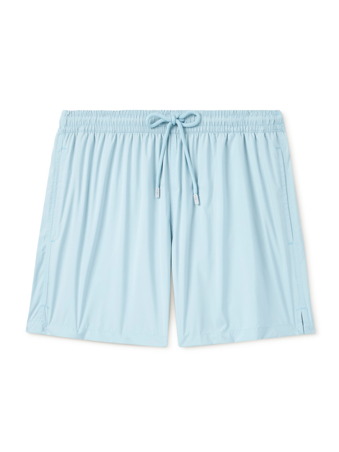 Fedeli Madeira Airstop Straight-leg Mid-length Swim Shorts In Blue