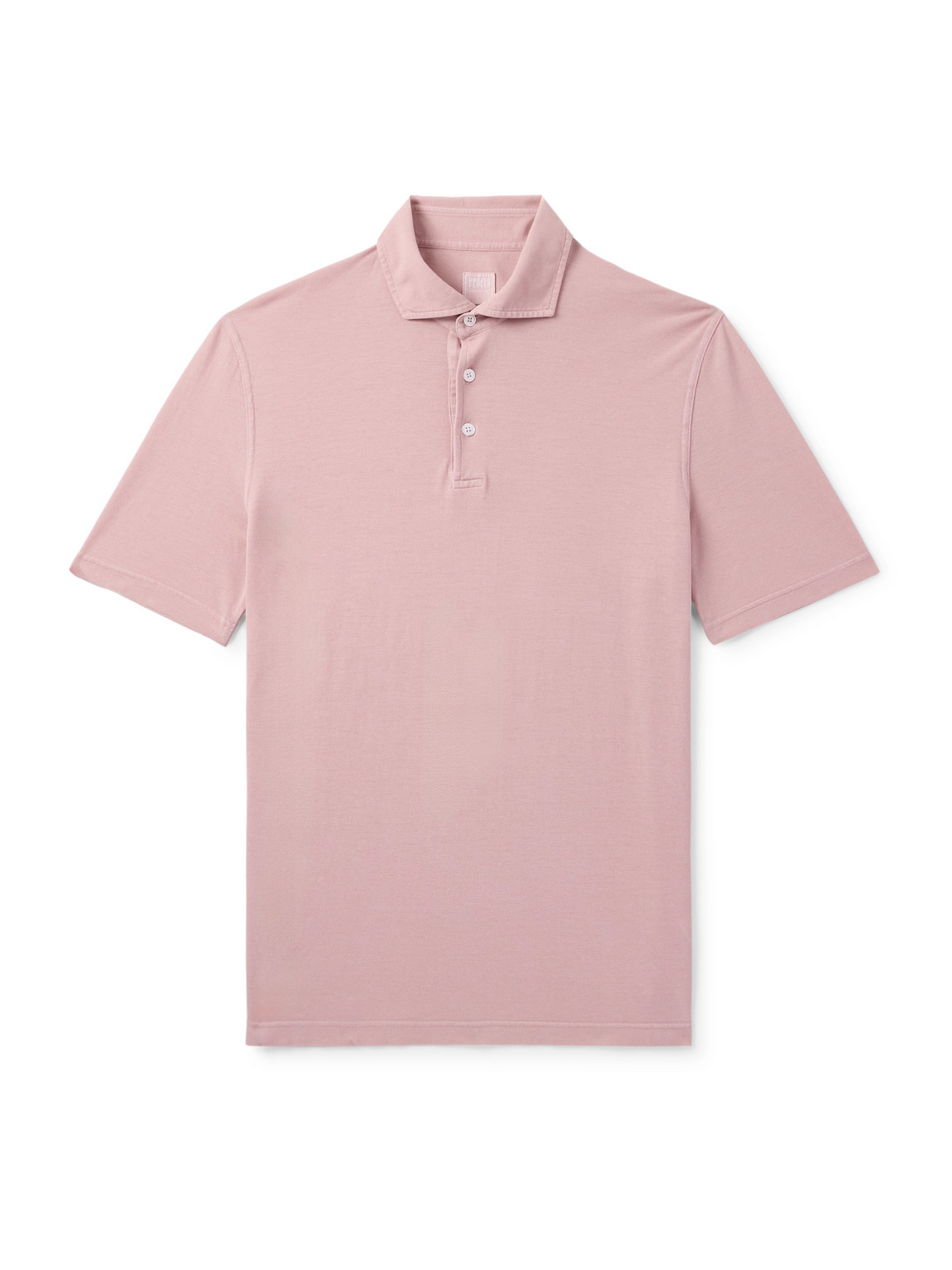 Fedeli Slim-fit Cotton-piqué Polo Shirt In Pink