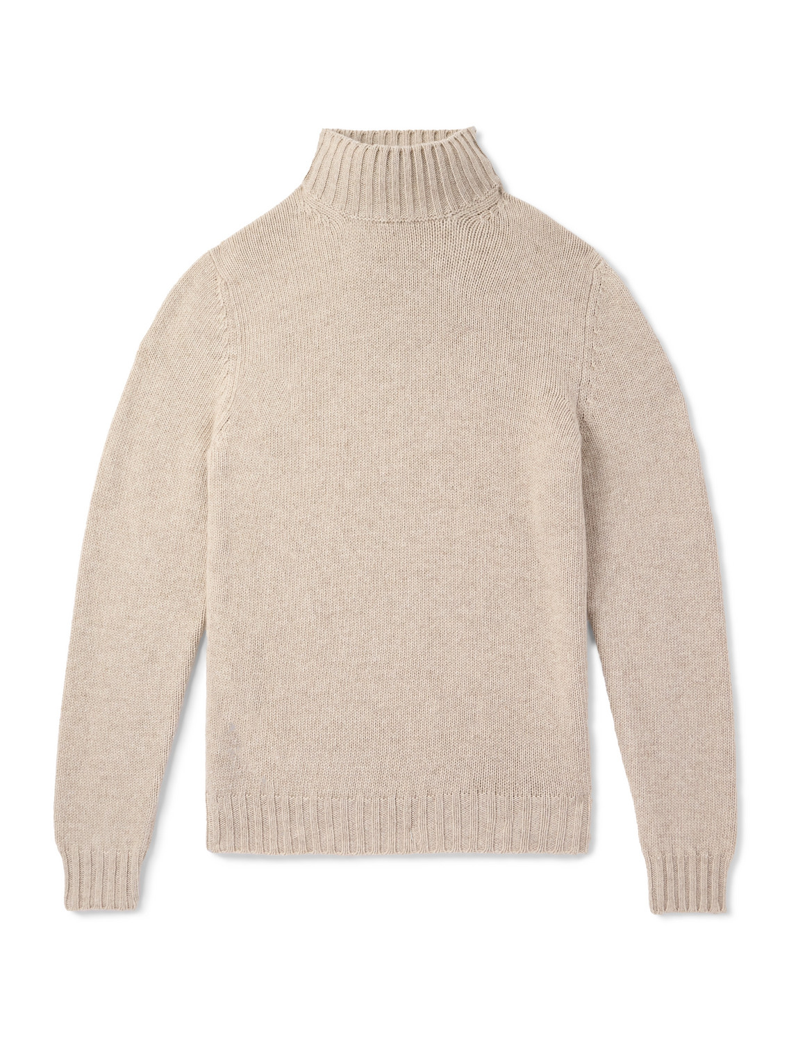 Fedeli Onda Wool And Cashmere-blend Rollneck Sweater In Neutral