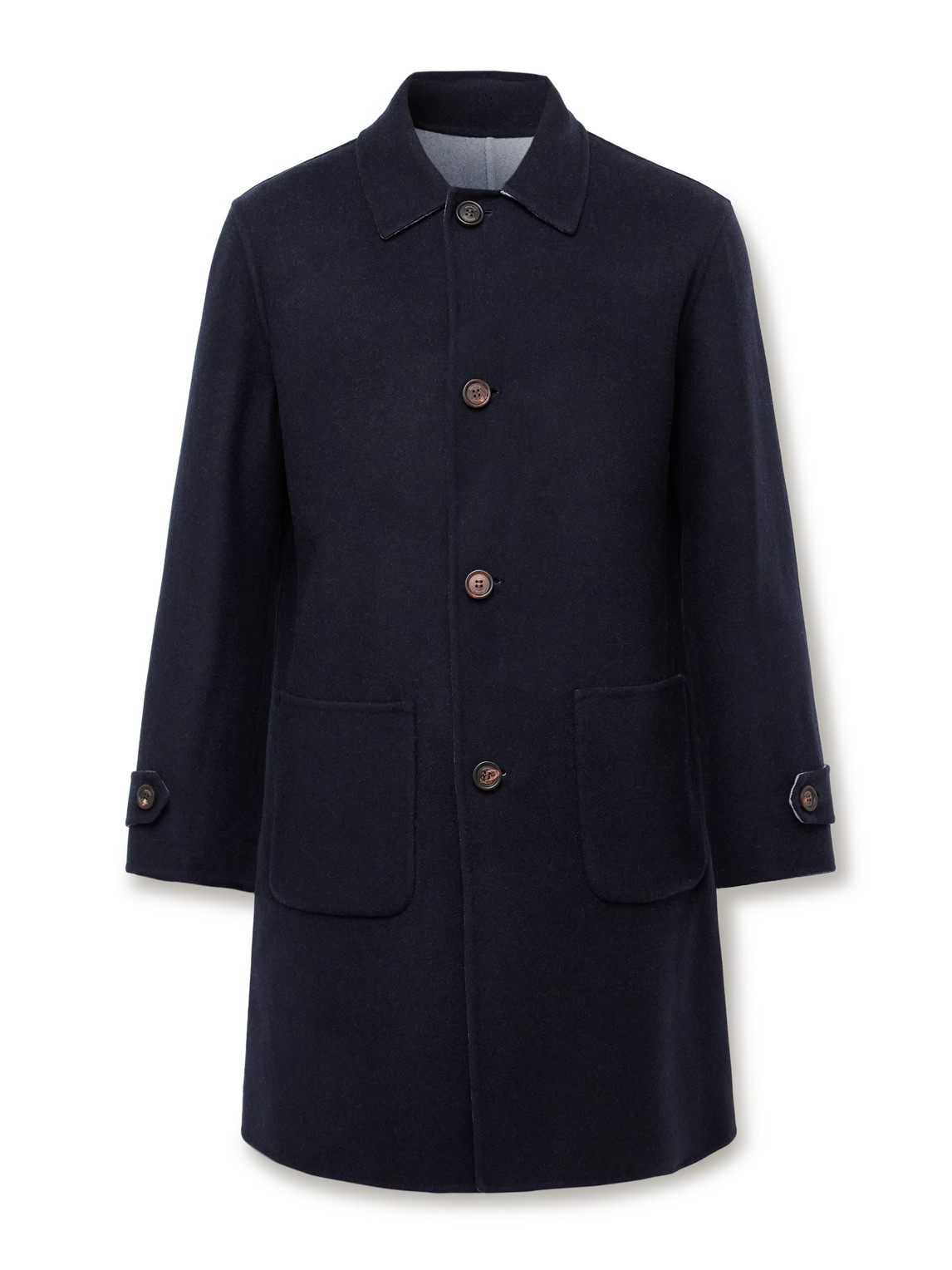Eleventy Reversible Coat With Back Vent Detail In Blue
