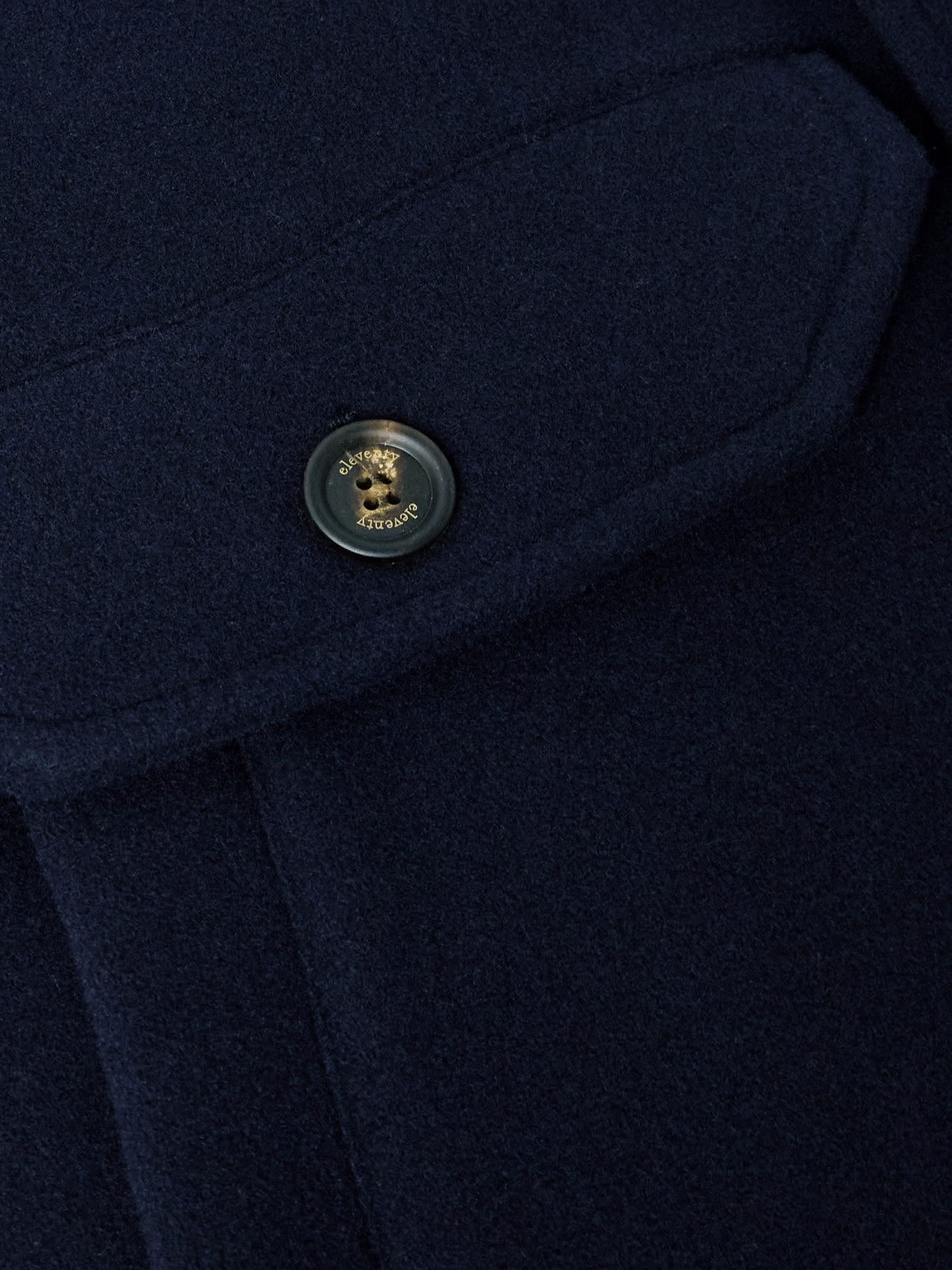 Eleventy Slim-fit Ribbed-knit Trimmed Wool-blend Bomber Jacket In Blue