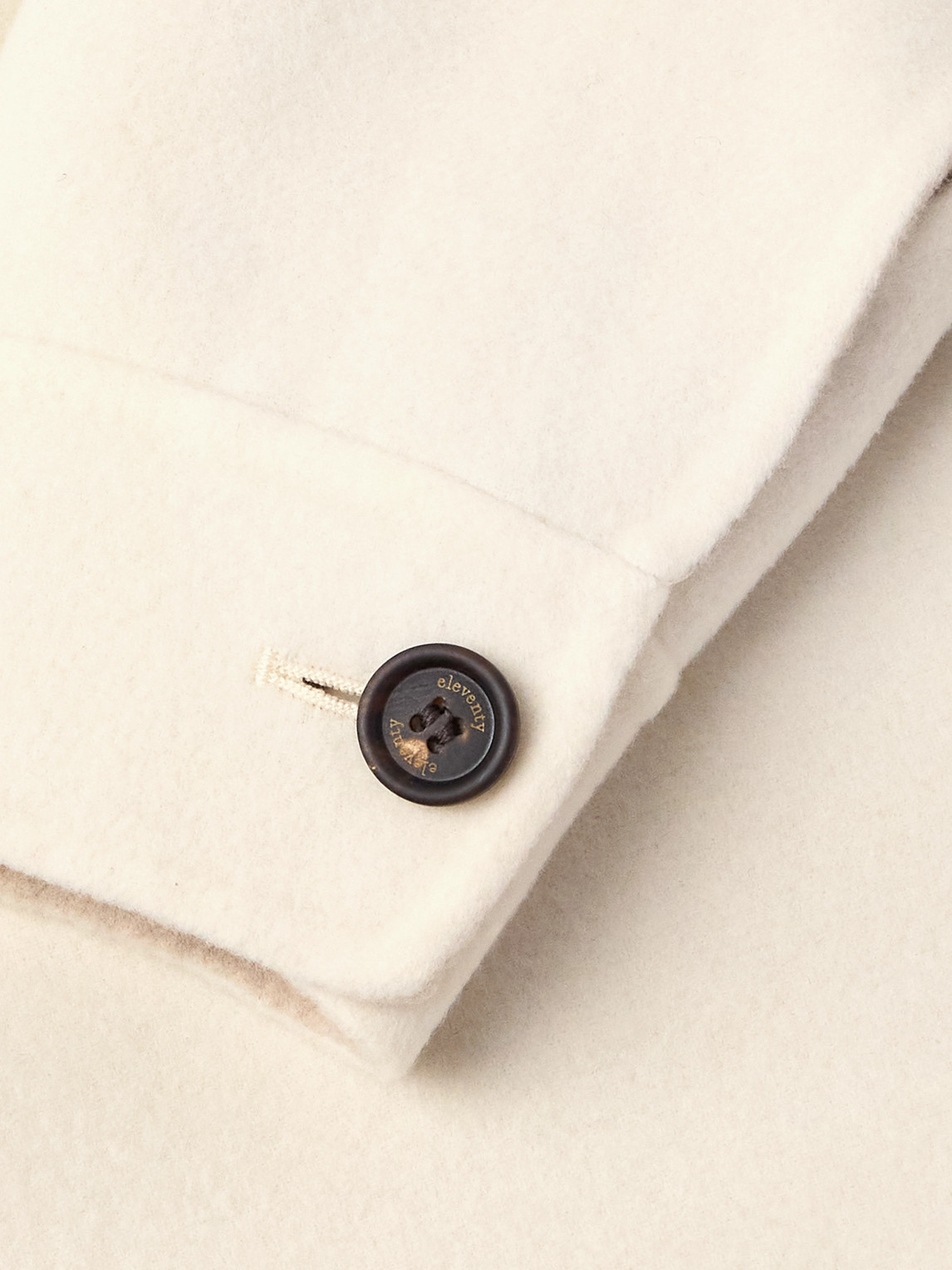 Eleventy Slim-fit Wool, Cashmere And Silk-blend Overshirt In Neutral