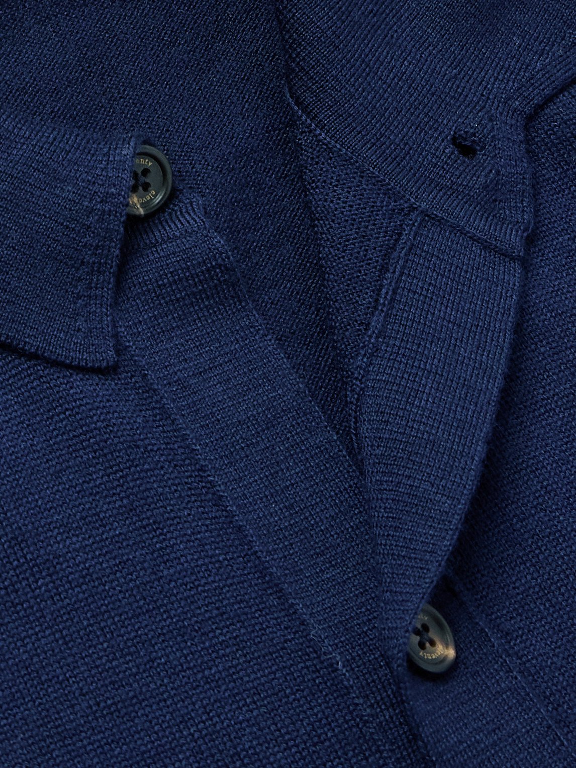 Eleventy Slim-fit Wool Cardigan In Blue