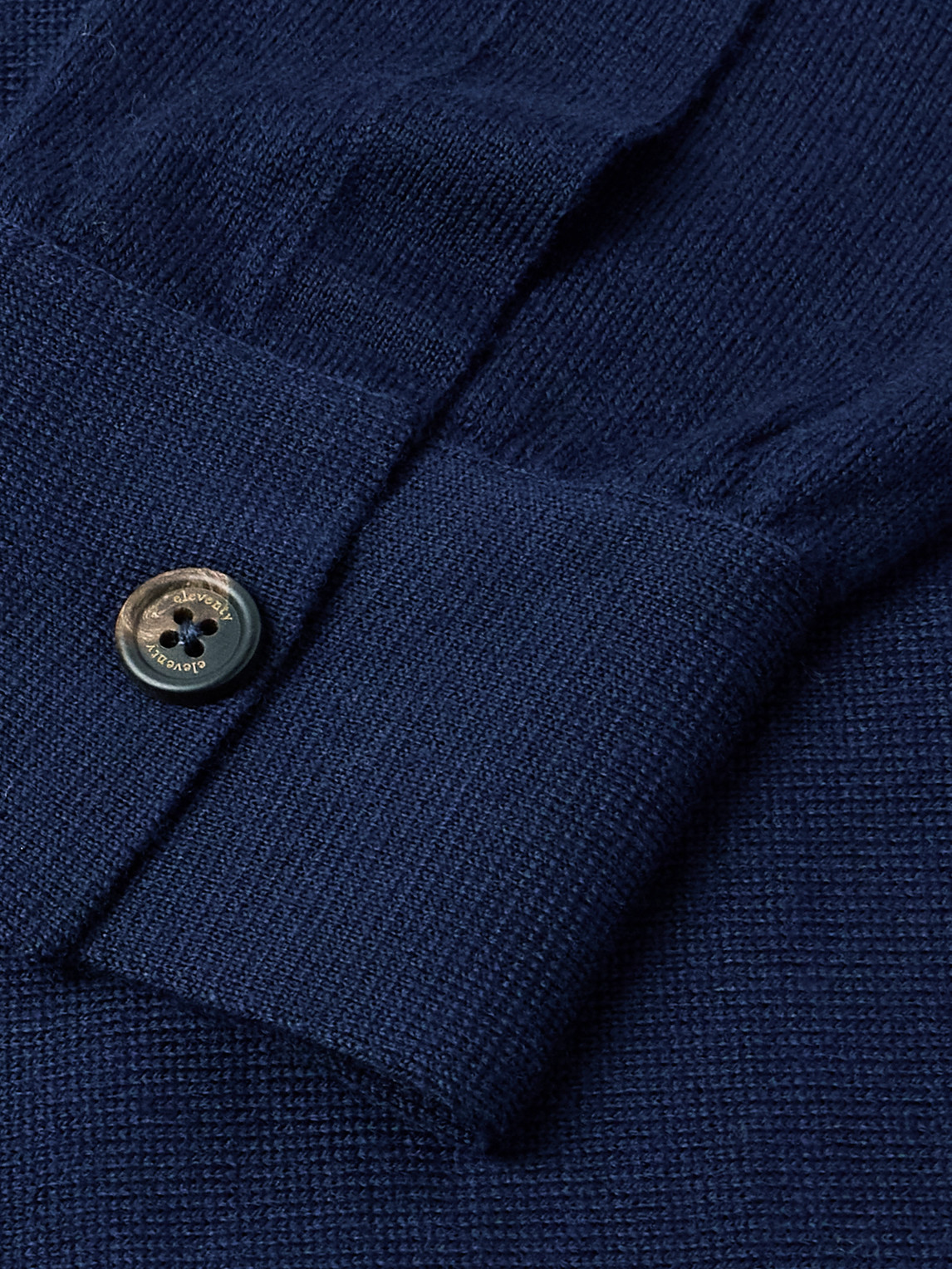 Eleventy Slim-fit Wool Cardigan In Blue