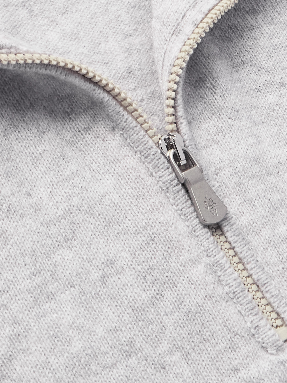 Eleventy Cashmere Half-zip Sweater In Gray
