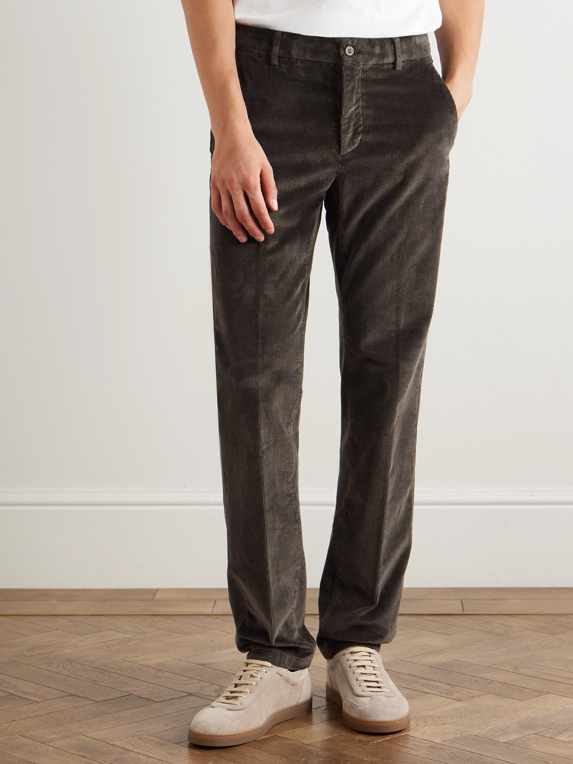 Straight-Leg Stretch Cotton And Modal-Blend Corduroy