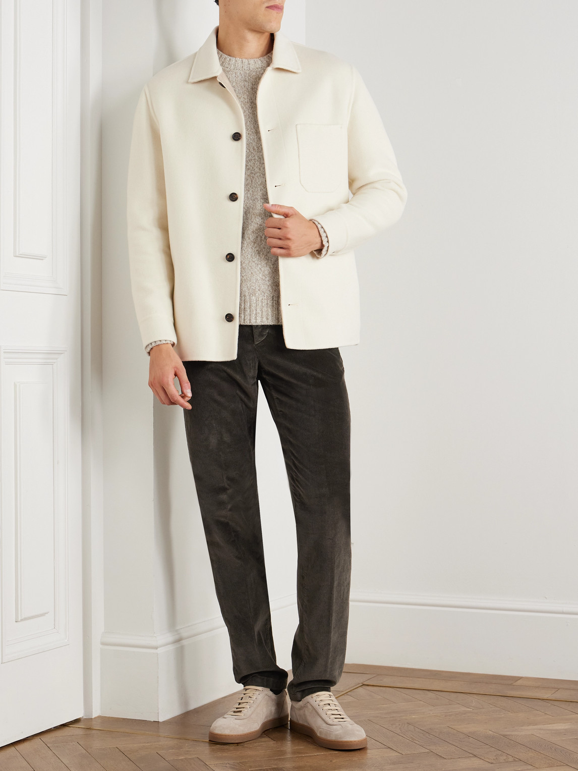 Straight-Leg Stretch Cotton And Modal-Blend Corduroy