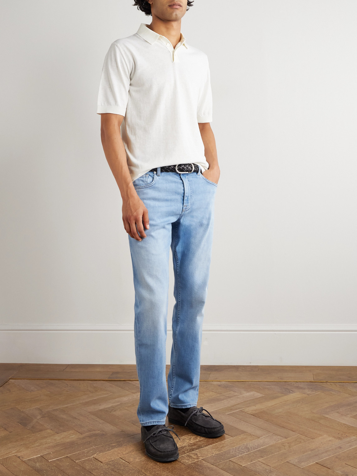 Garment-Dyed Cotton Polo Shirt