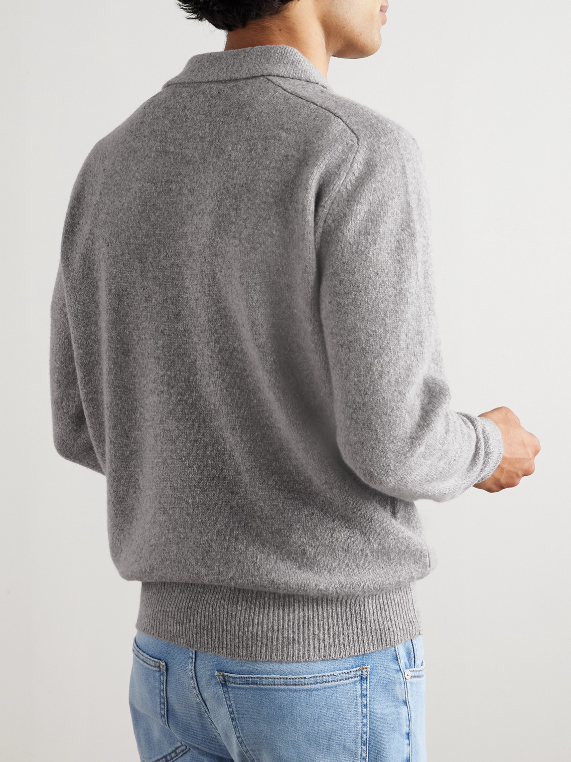Eleventy Ribbed Crewneck Sweater With Cuffs And Hem In Gray