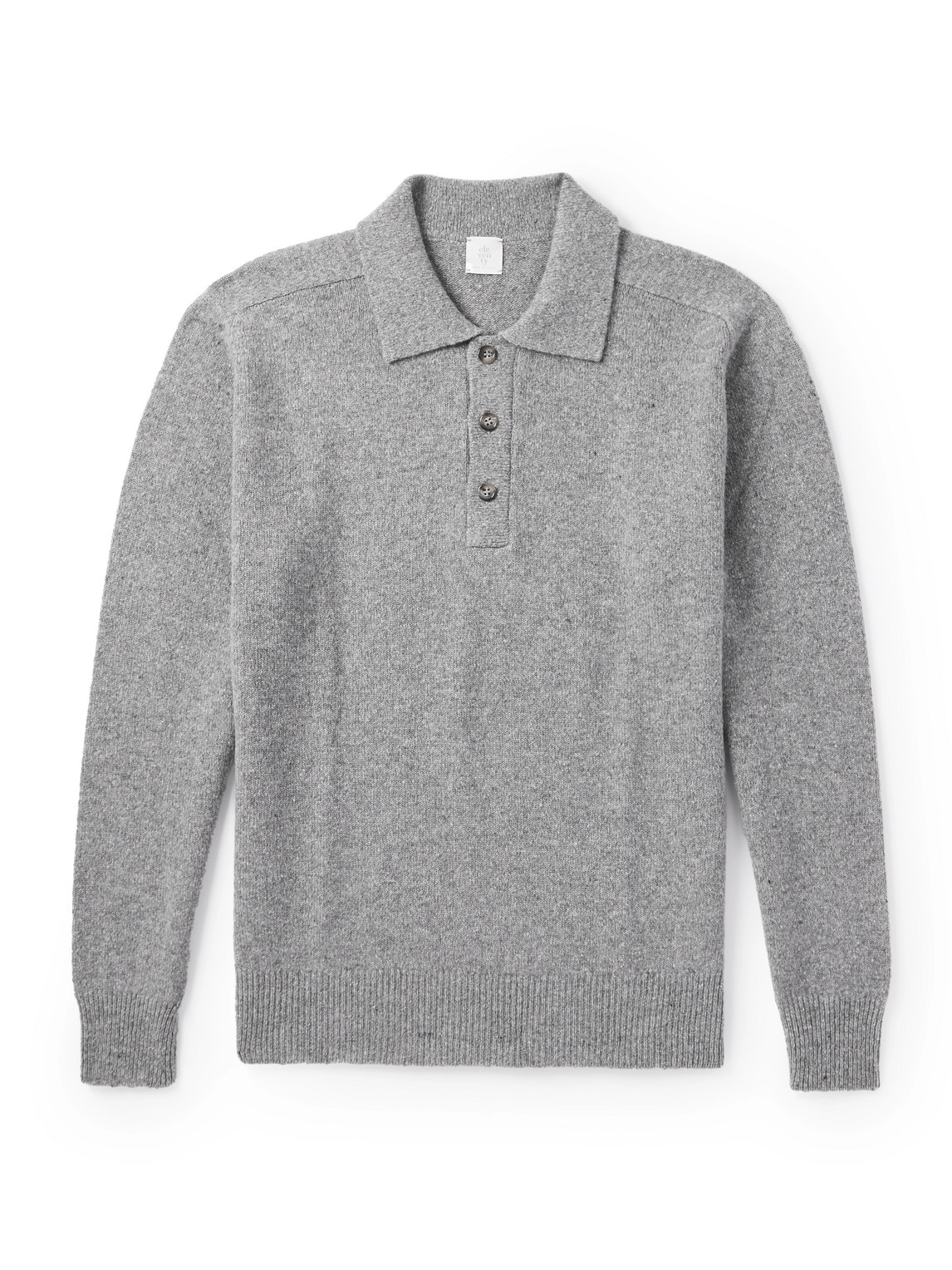 Eleventy Ribbed Crewneck Sweater With Cuffs And Hem In Gray