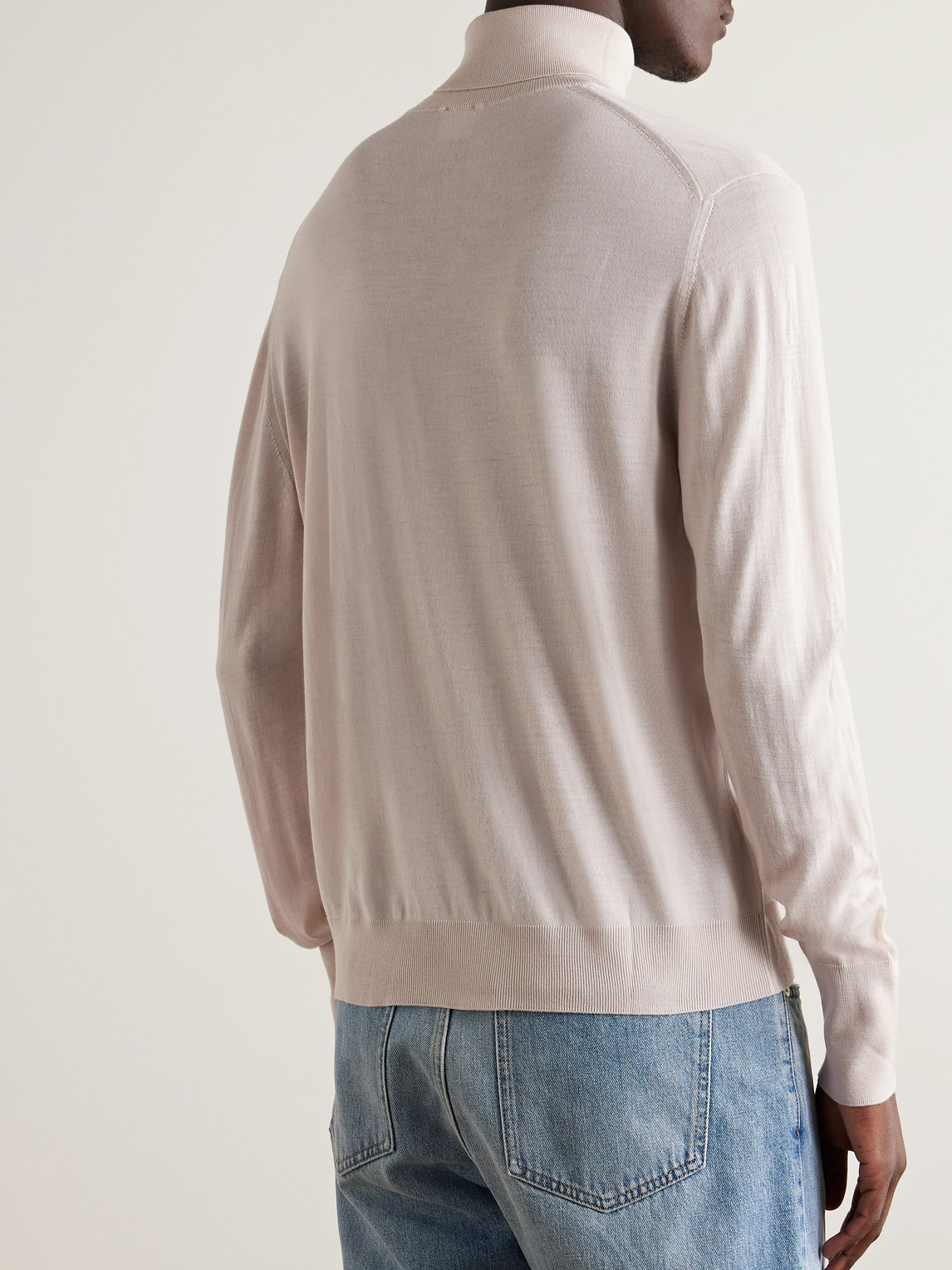 Eleventy Wool Rollneck Sweater In Pink