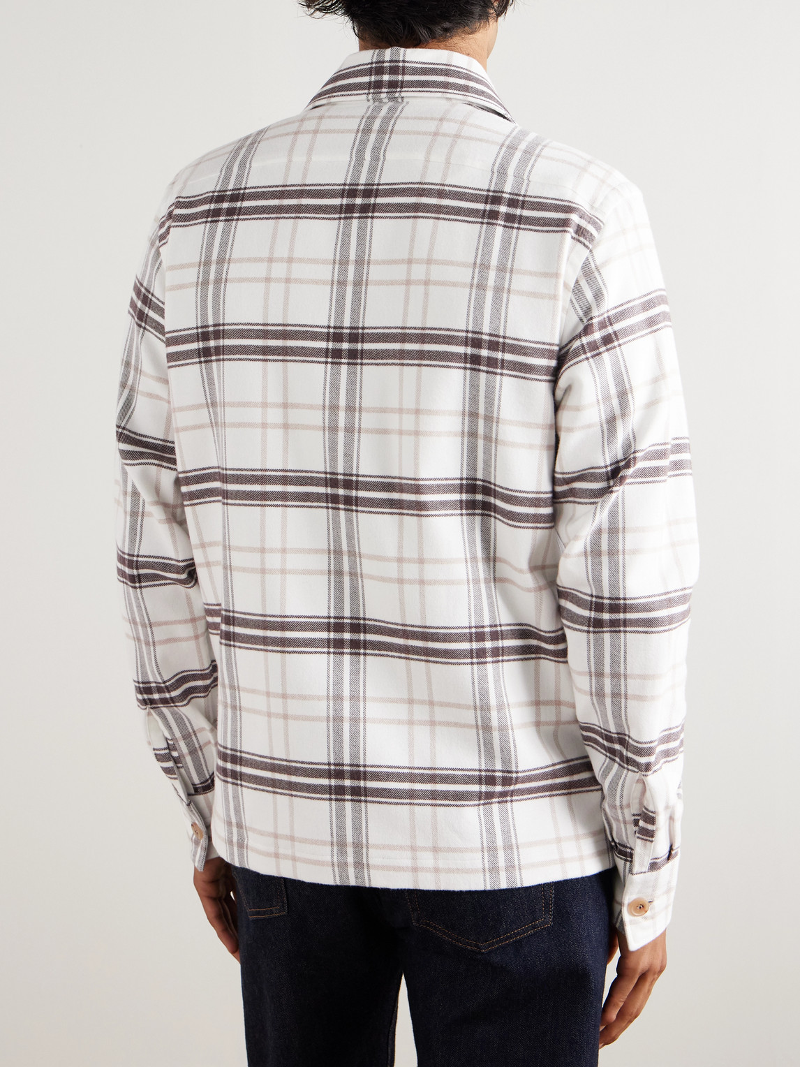  Eleventy - Checked Cotton Shirt - Men - Brown - S 