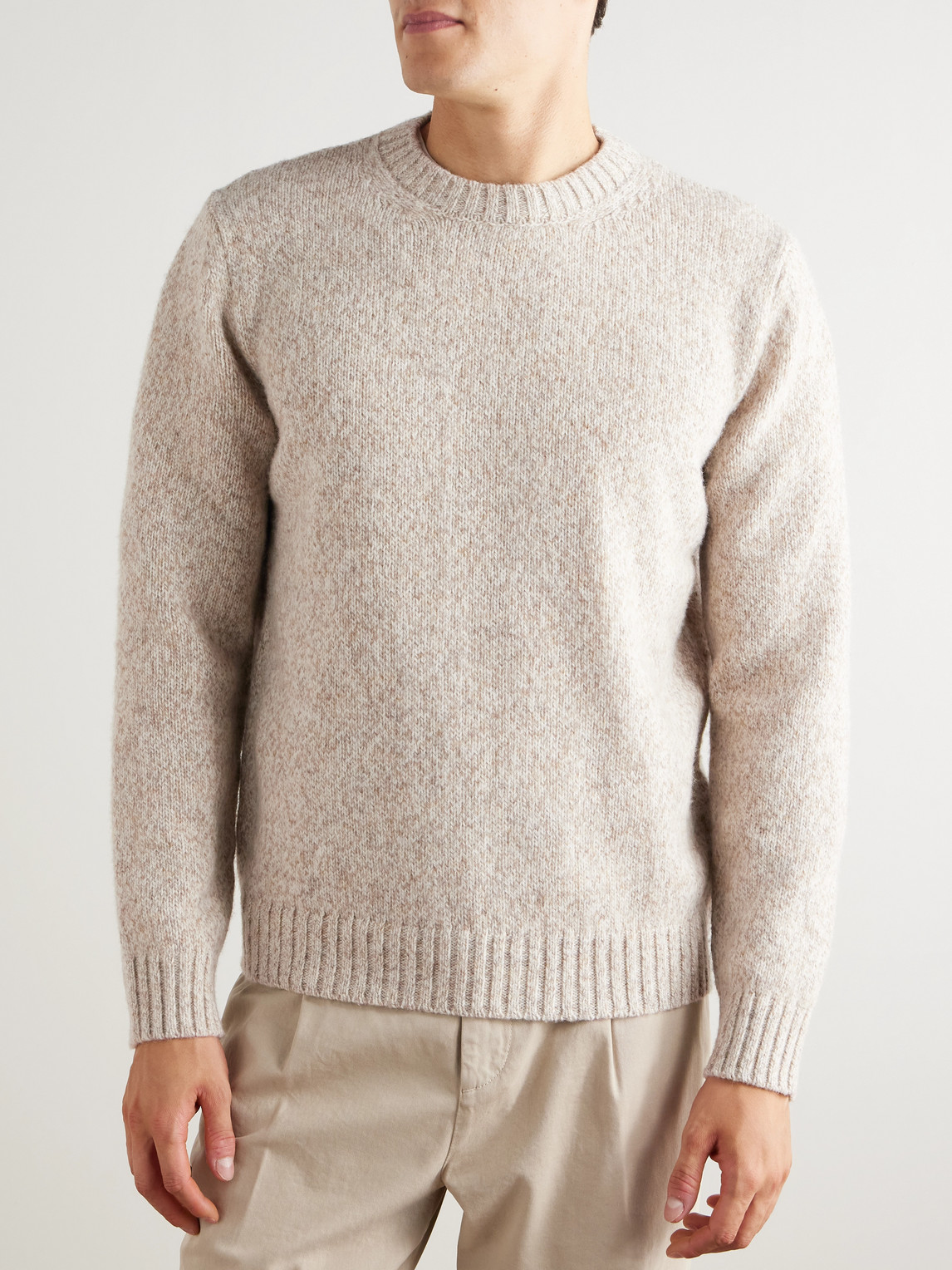 Eleventy Slim-fit Wool Sweater In Gray