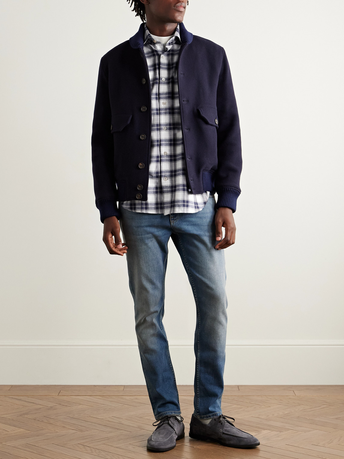 Eleventy Checked Cotton And Lyocell-blend Flannel Shirt In Multi