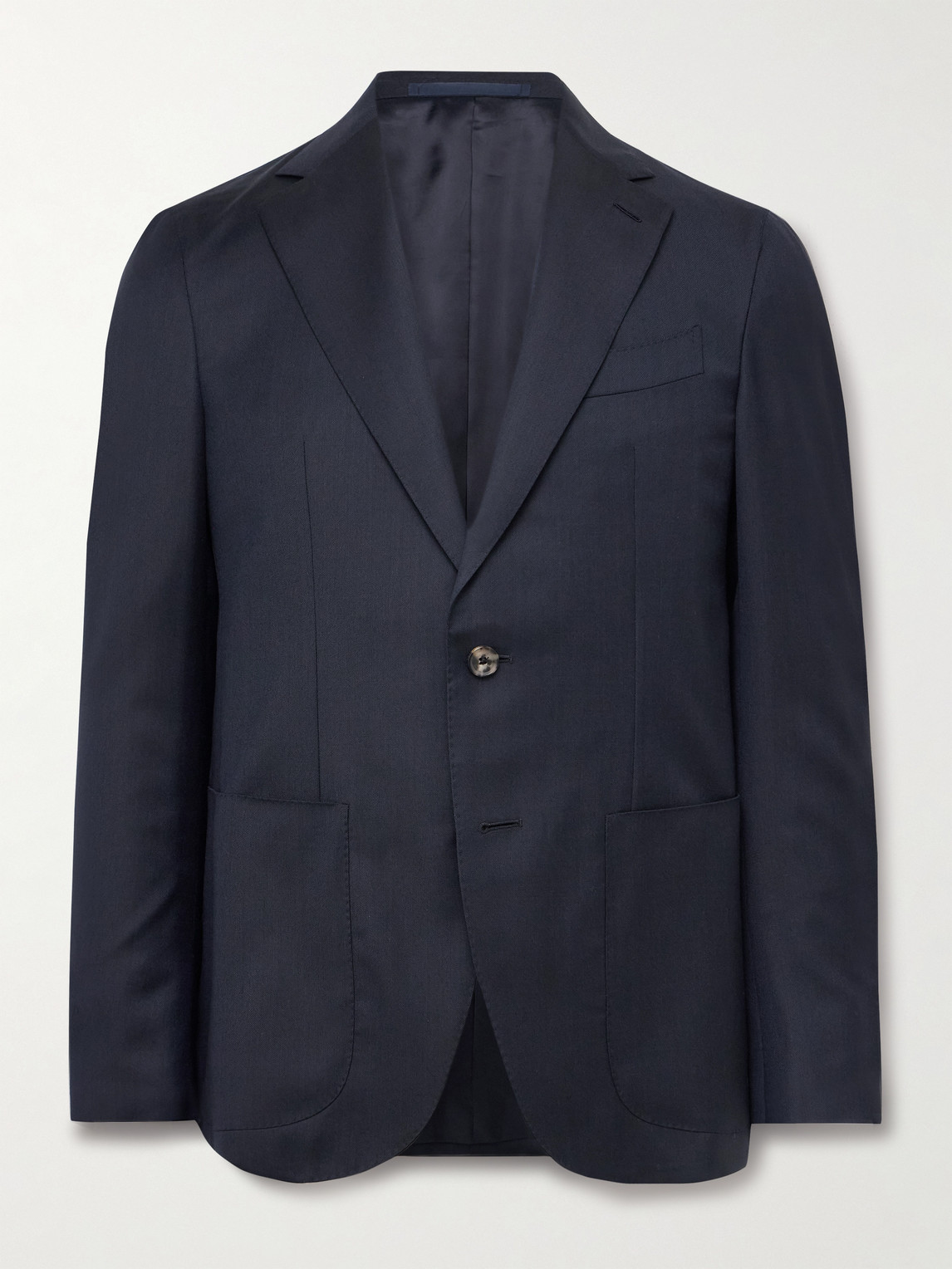 Caruso Wool Suit Jacket In Blue