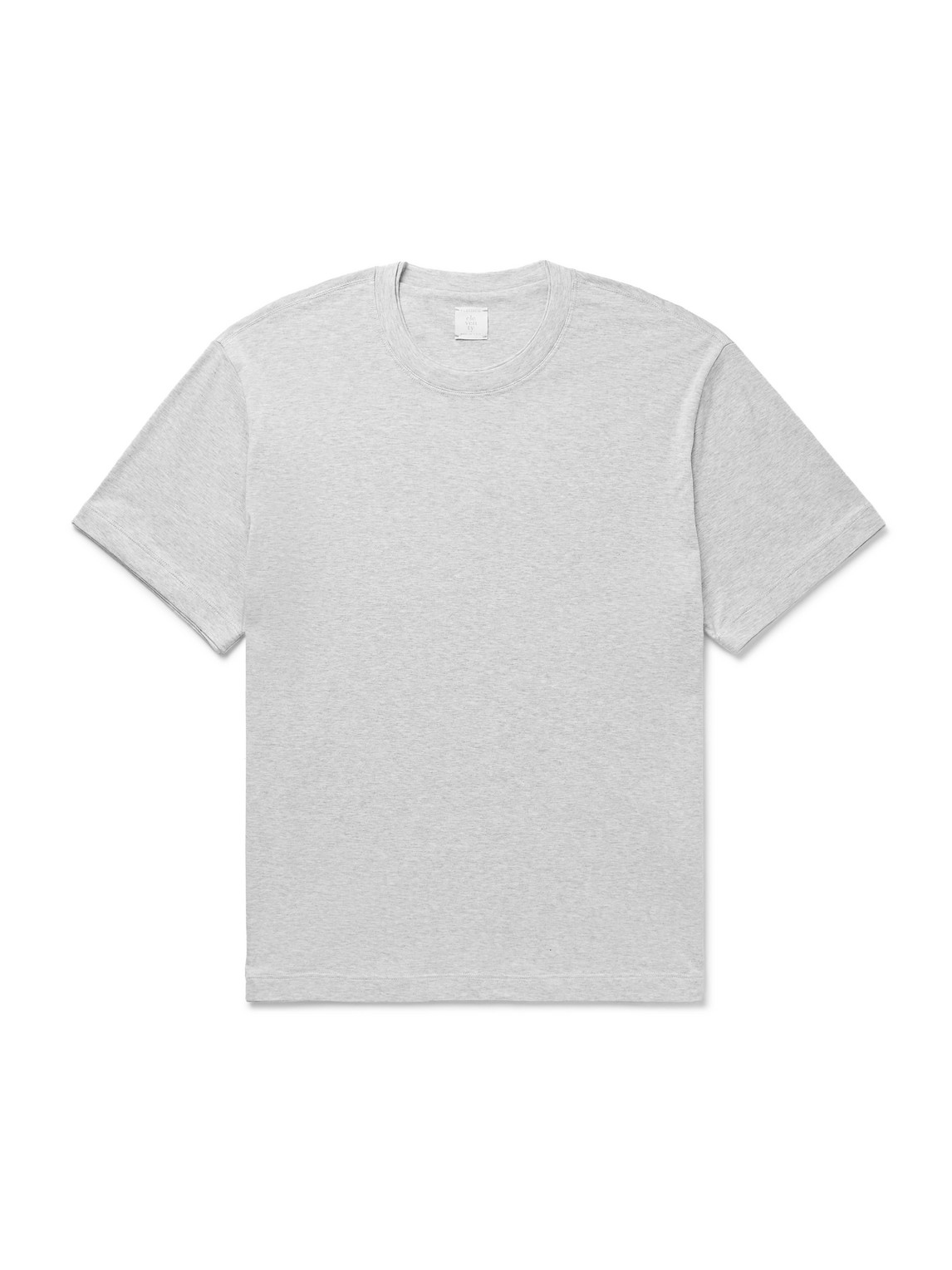 Eleventy Cotton And Modal-blend Jersey T-shirt In Gray