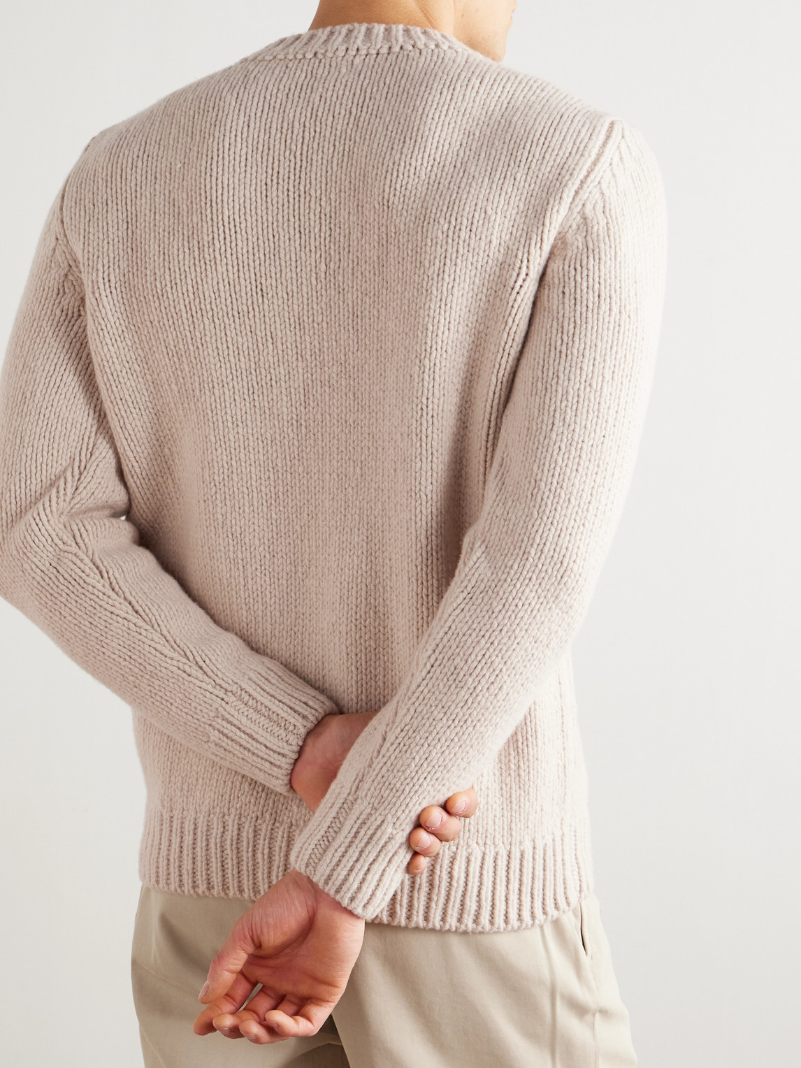  Eleventy - Slim-fit Wool Sweater - Men - Neutrals - M 