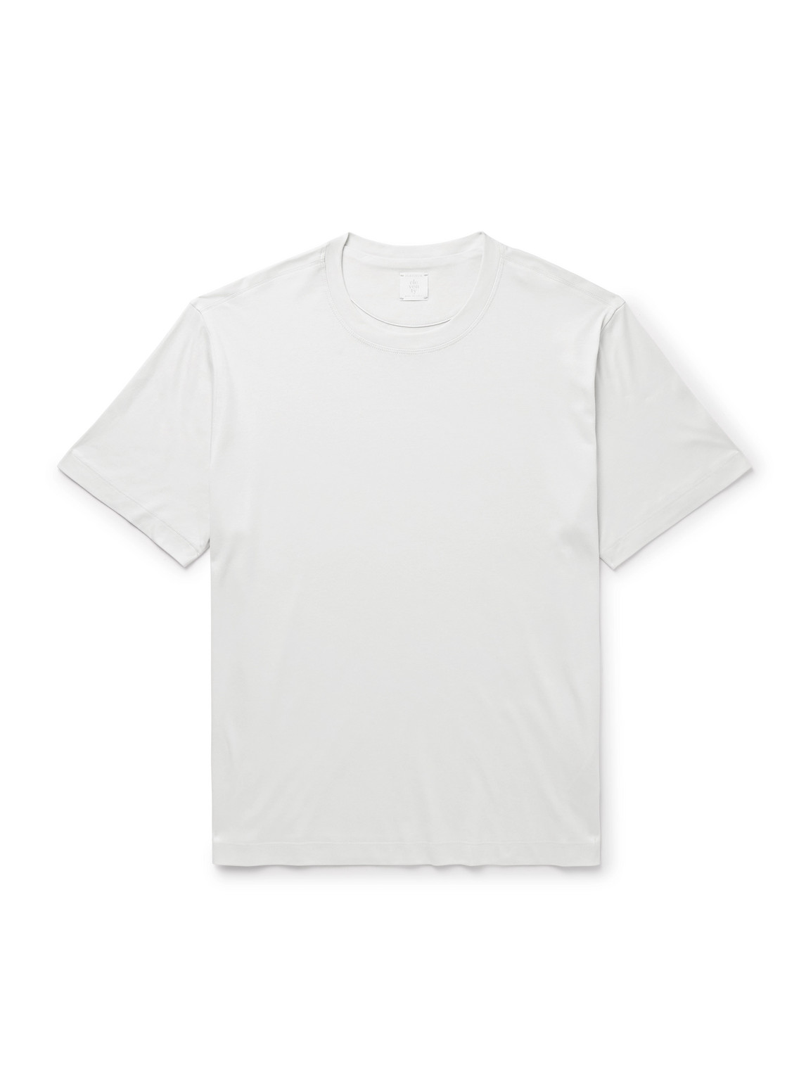 Eleventy Cotton And Modal-blend Jersey T-shirt In White