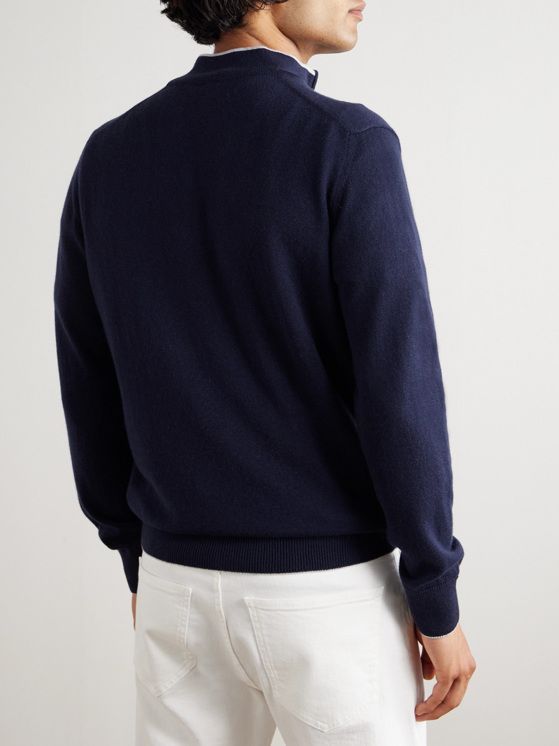  Eleventy - Cashmere Half-zip Sweater - Men - Blue - S 
