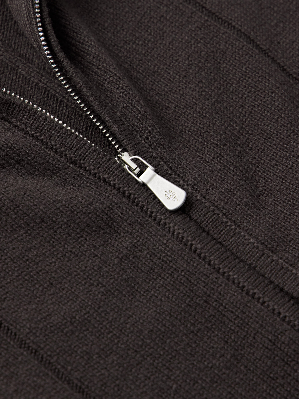  Eleventy - Ribbed Wool Zip-up Cardigan - Men - Brown - S 