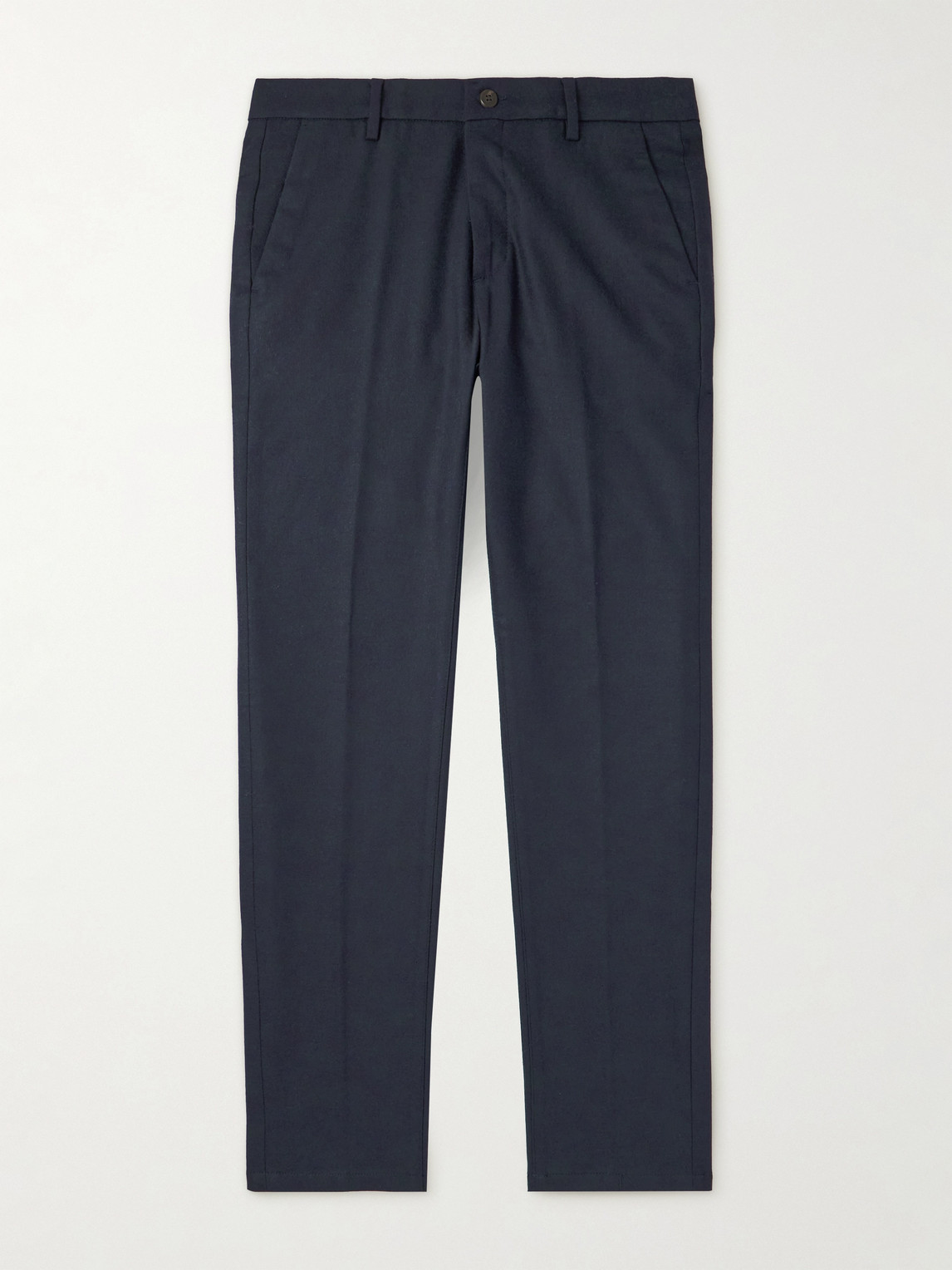 Eleventy Straight-leg Stretch Wool And Cashmere-blend Trousers In Black