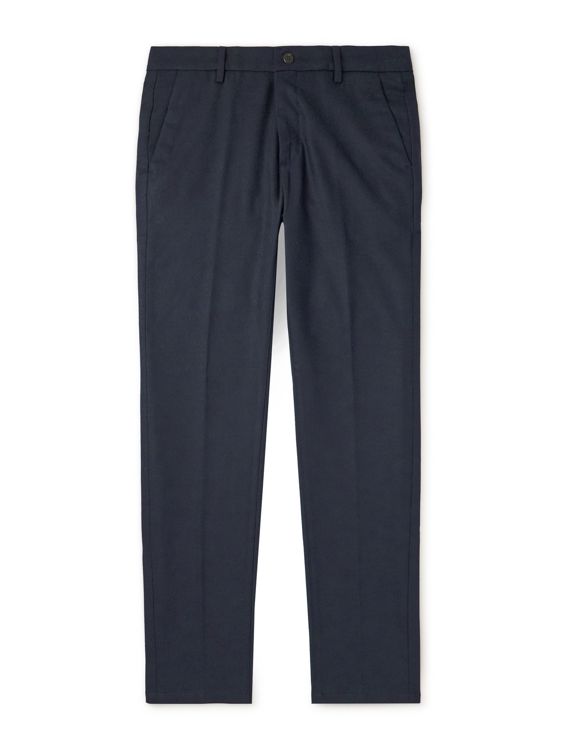 Eleventy Straight-leg Stretch Wool And Cashmere-blend Trousers In Black