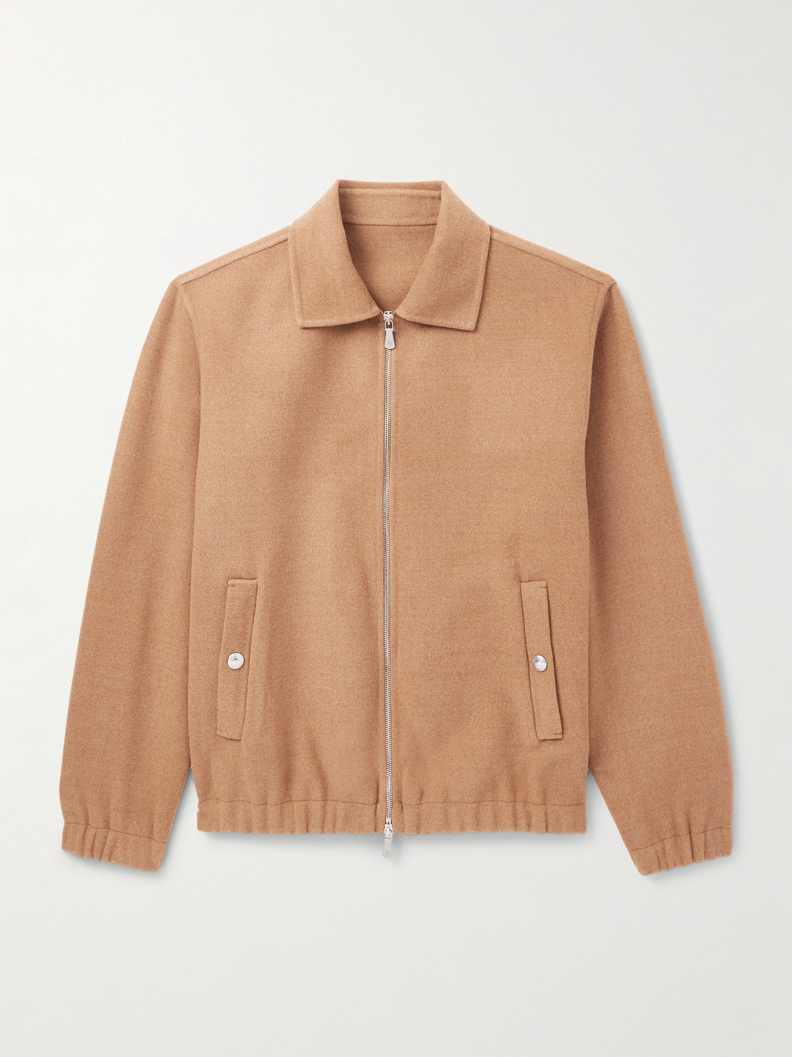 Eleventy Wool-felt Bomber Jacket In Neutral