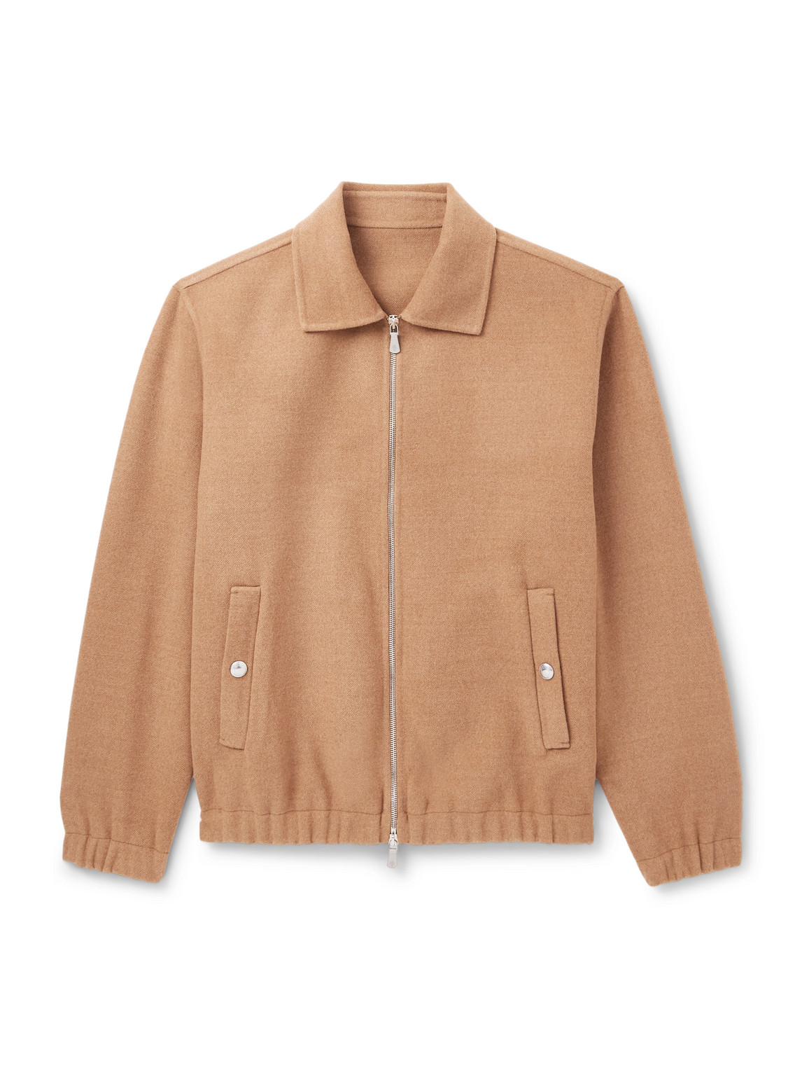 Eleventy Wool-felt Bomber Jacket In Neutral
