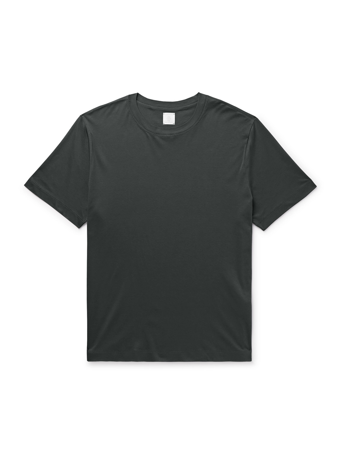 Eleventy Cotton And Modal-blend Jersey T-shirt In Black