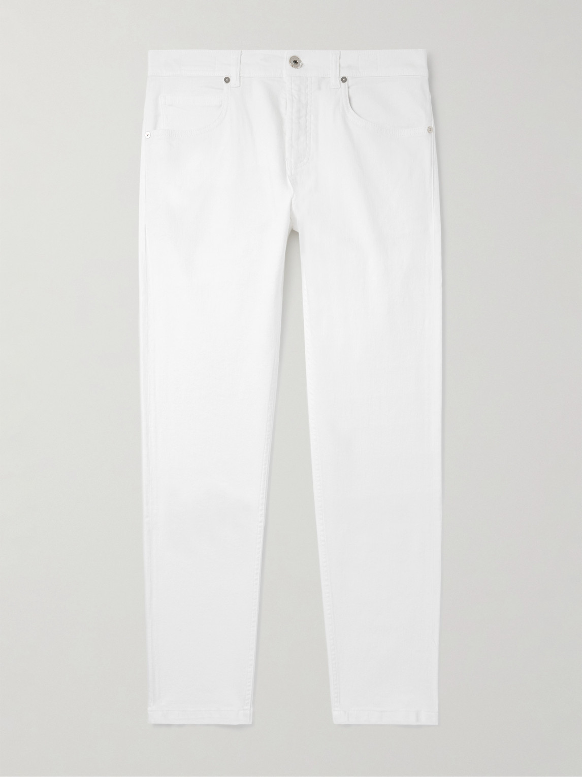 Eleventy Slim-fit Straight-leg Jeans In White