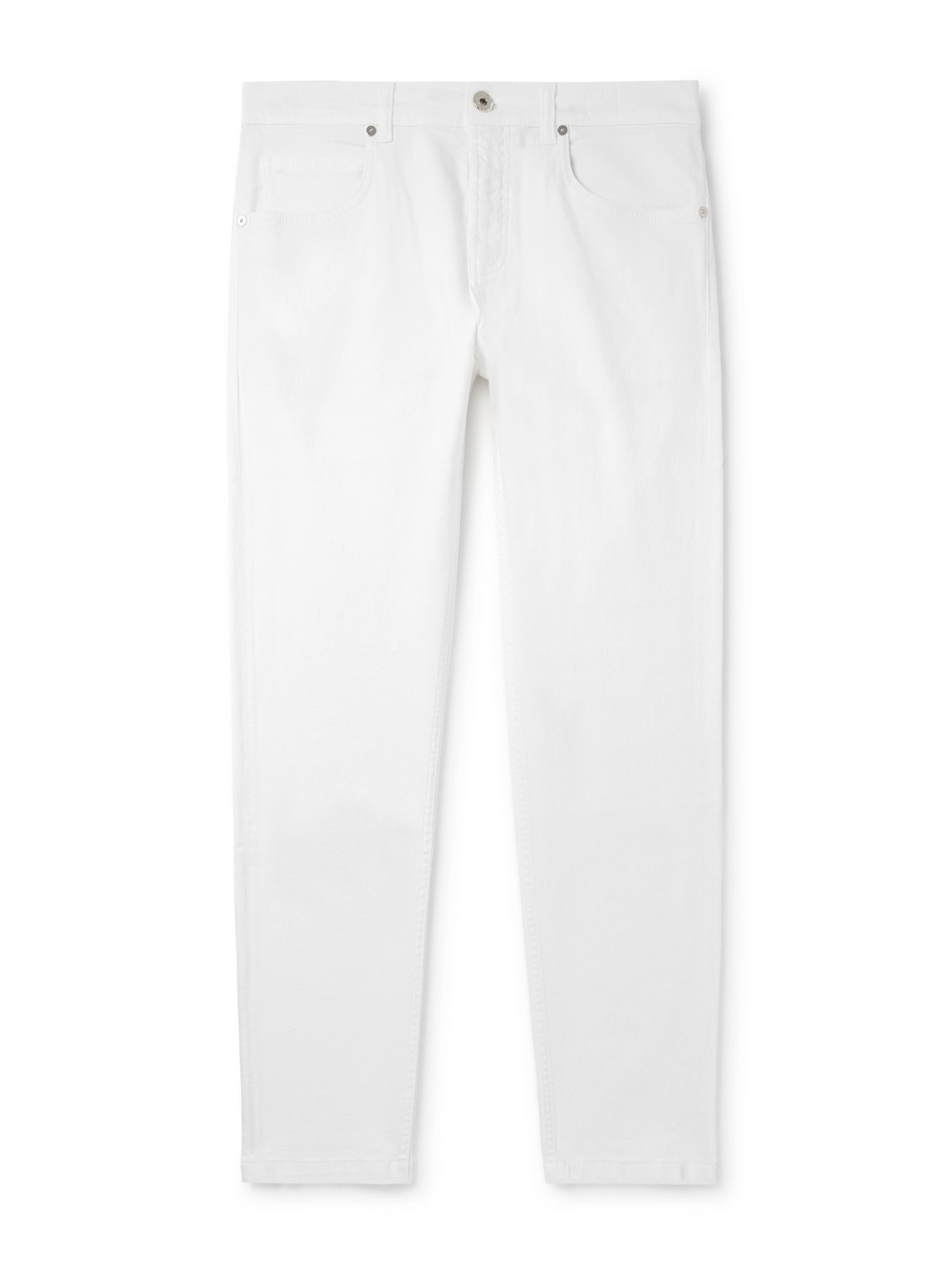 Eleventy Slim-fit Straight-leg Jeans In White