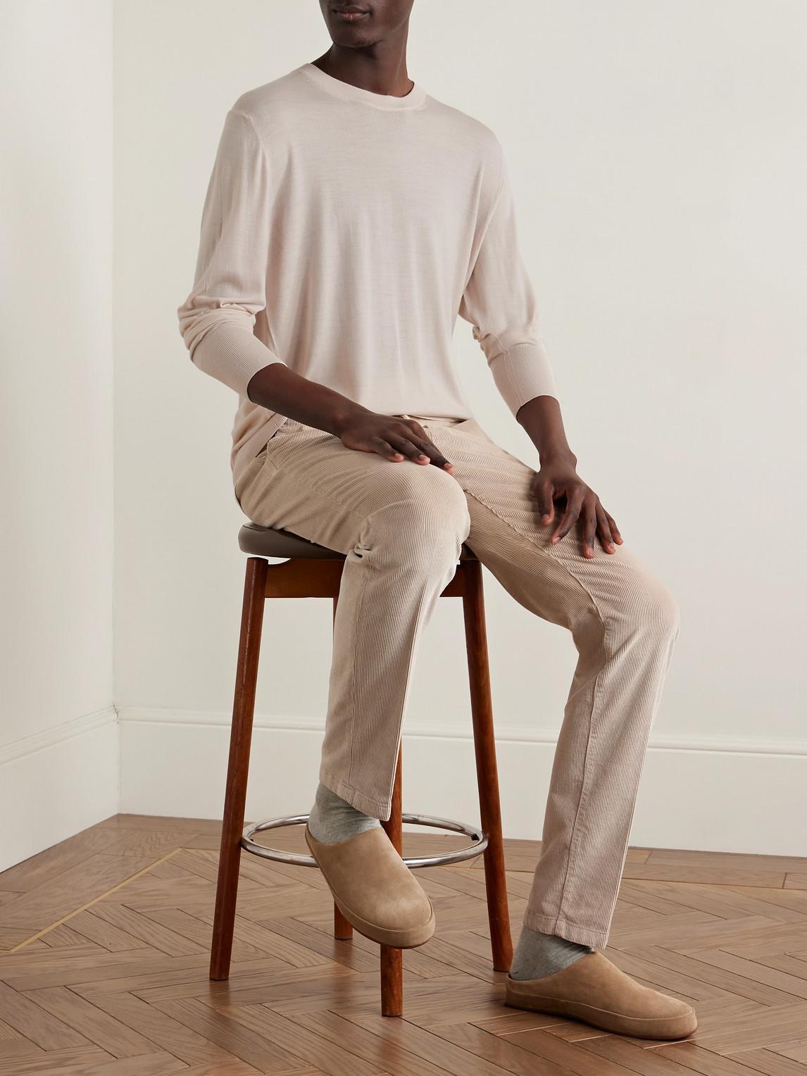 Eleventy Slim-fit Wool Sweater In Neutral