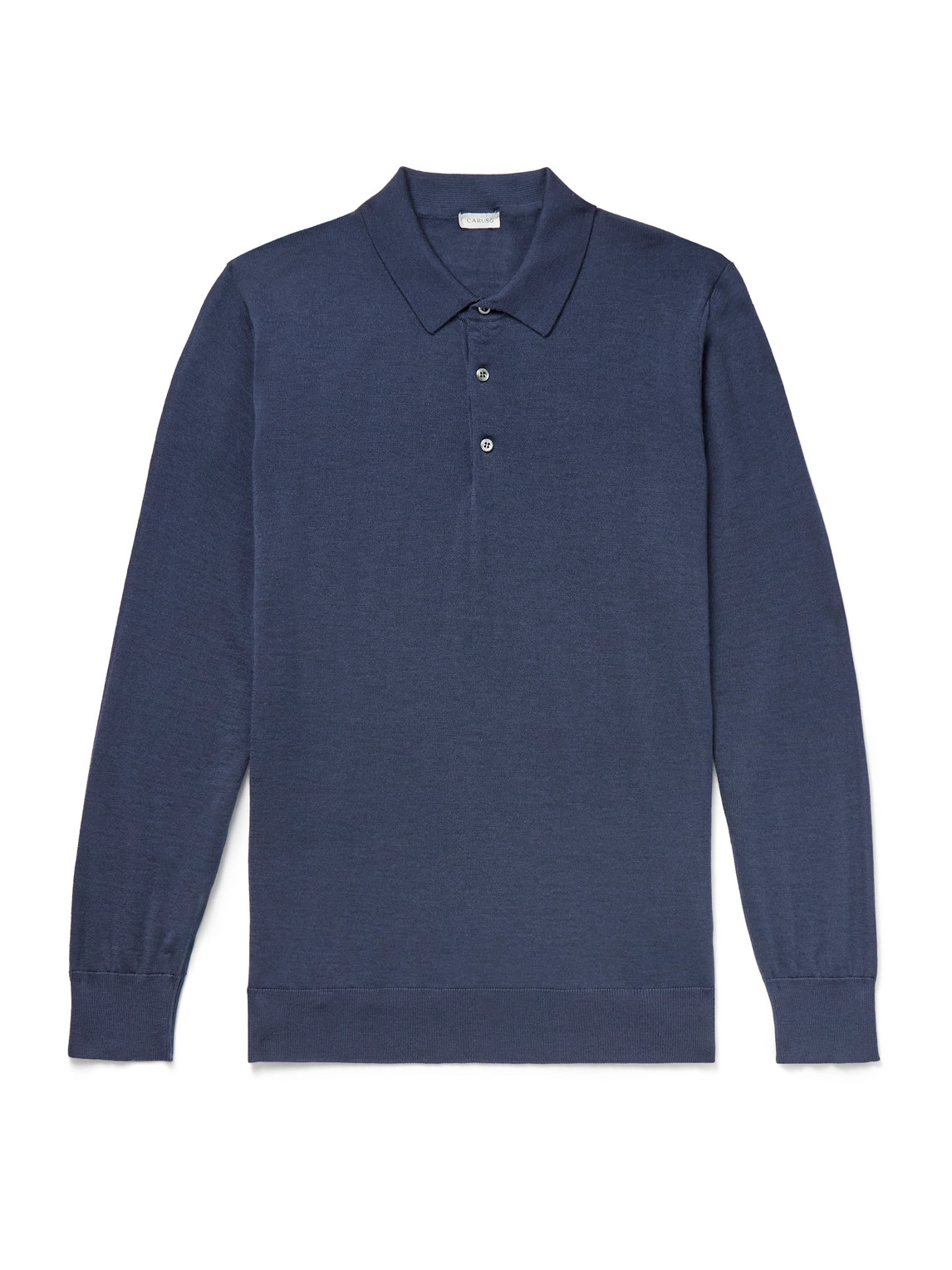 Wool, Silk and Cashmere-Blend Polo Shirt
