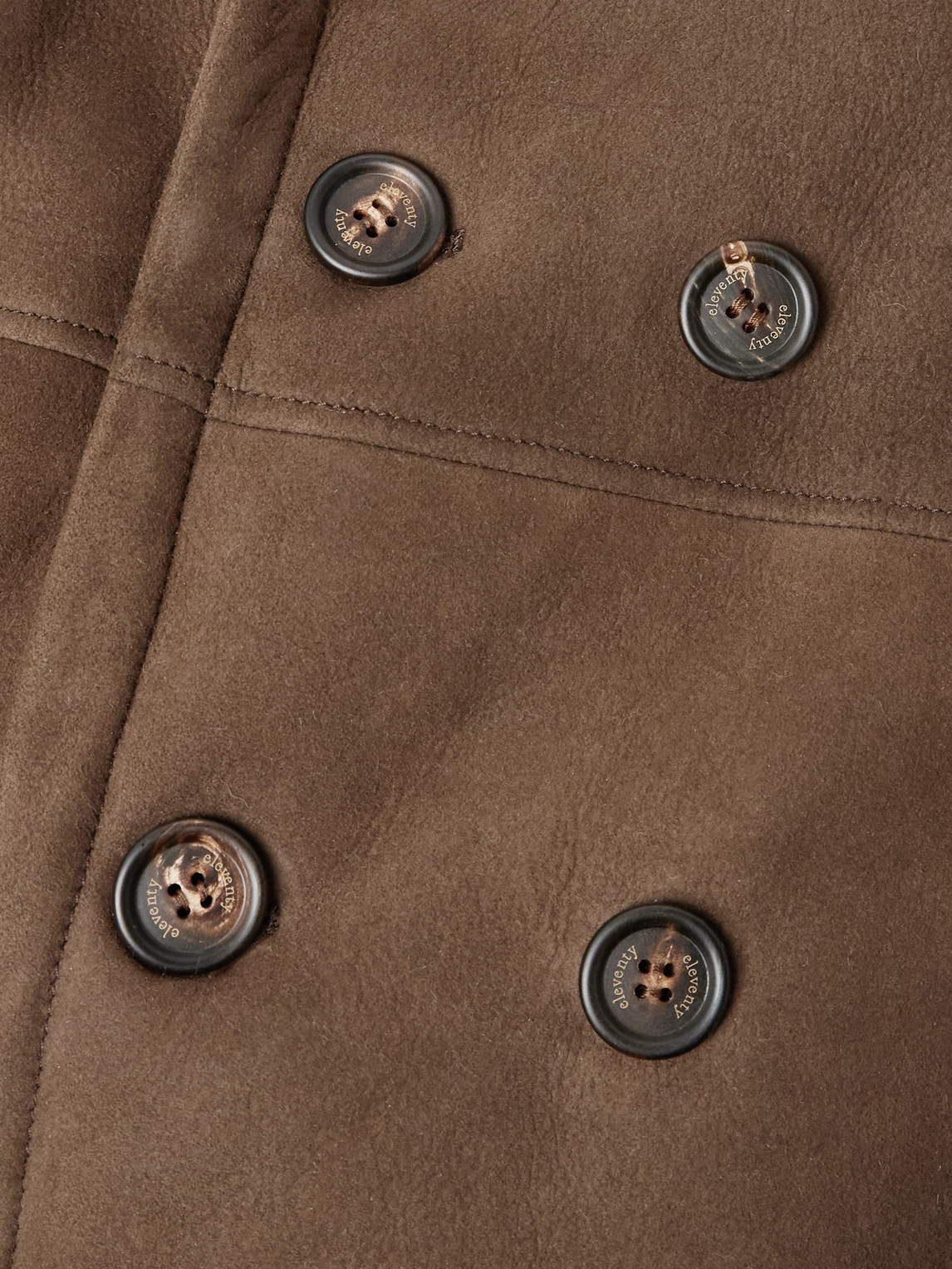 Double-Breasted Shearling Overcoat
