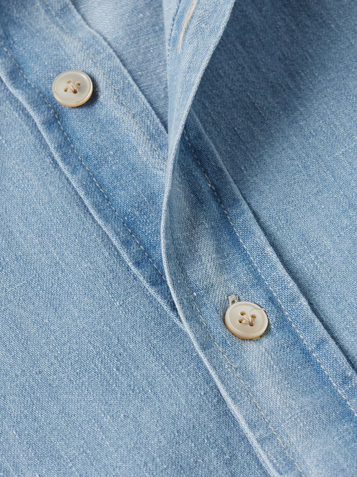 Slim-Fit Cotton-Chambray Shirt