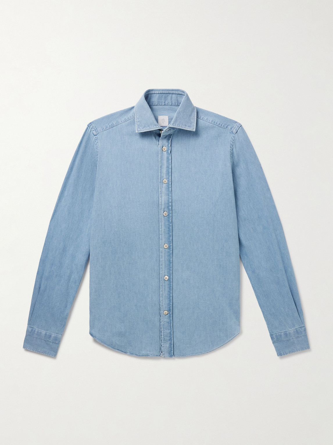 ELEVENTY Slim-Fit Cotton-Chambray Shirten