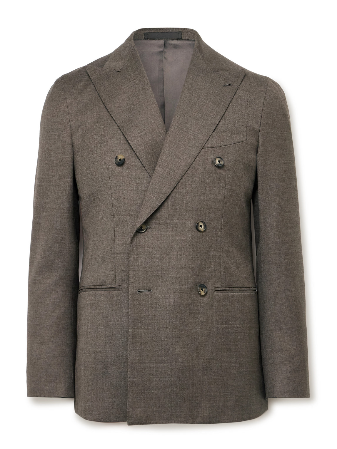 Double-Breasted Wool-Twill Suit Jacket