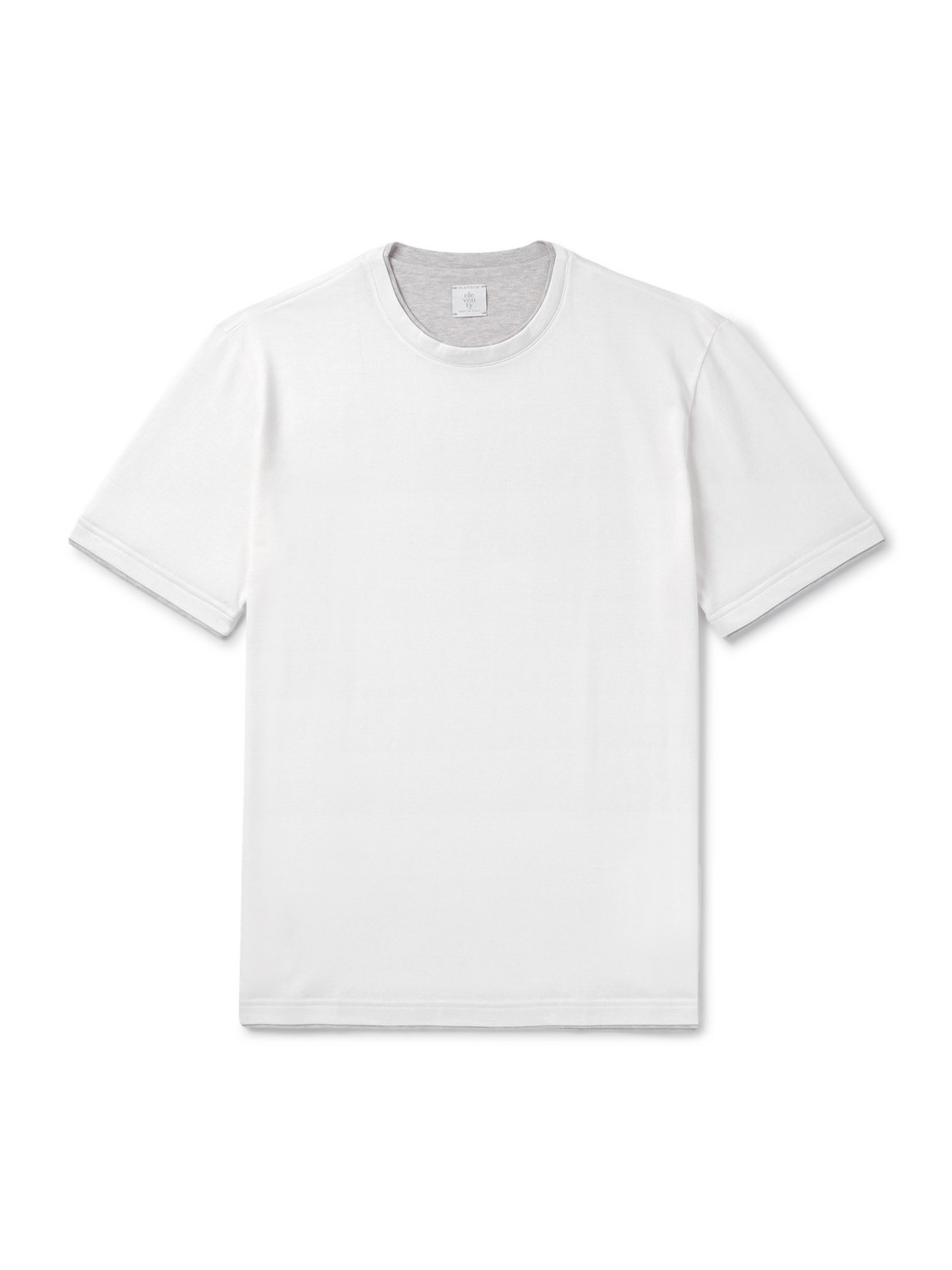 Eleventy Giza Cotton-jersey T-shirt In White