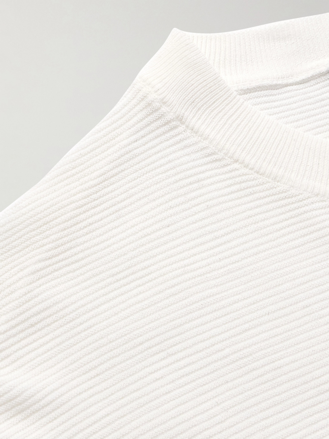 Slim-Fit Ribbed Cotton T-Shirt