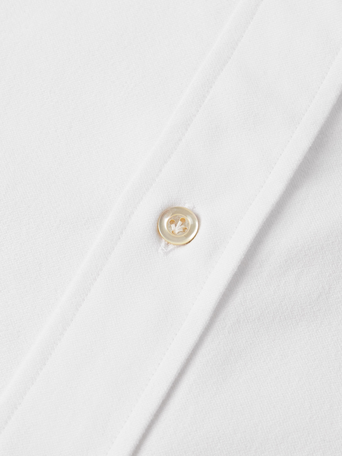 Eleventy Button-down Collar Cotton Oxford Shirt In White