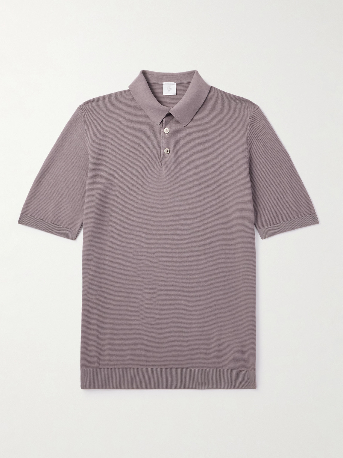 ELEVENTY Slim-Fit Ribbed Cotton Polo Shirten