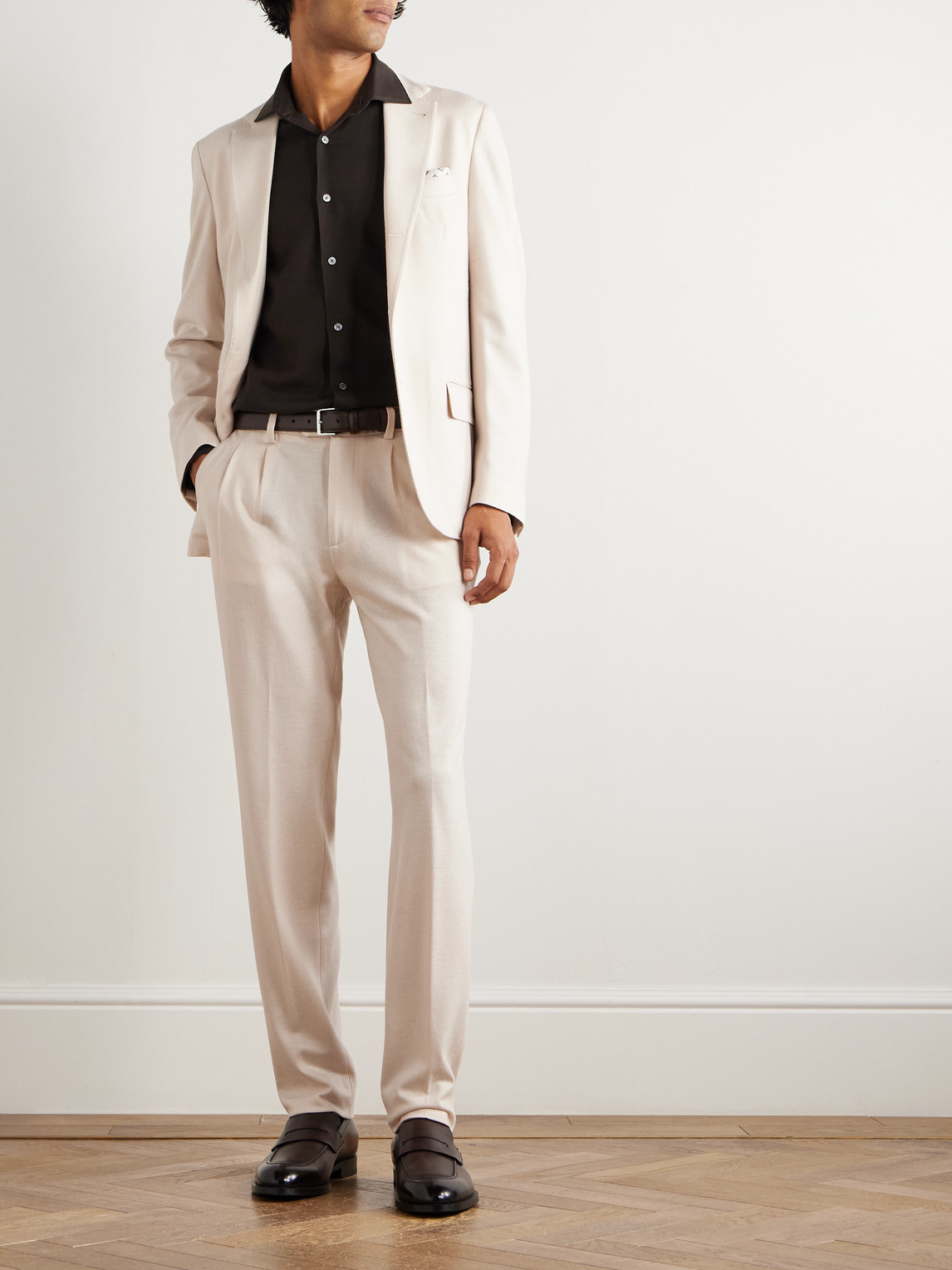 Eleventy Nested Wool Suit In Neutral