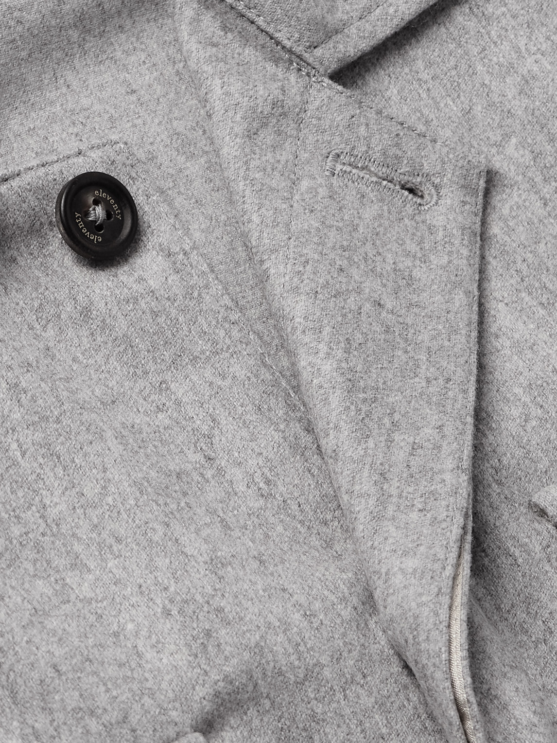 Eleventy Wool-blend Overshirt In Gray
