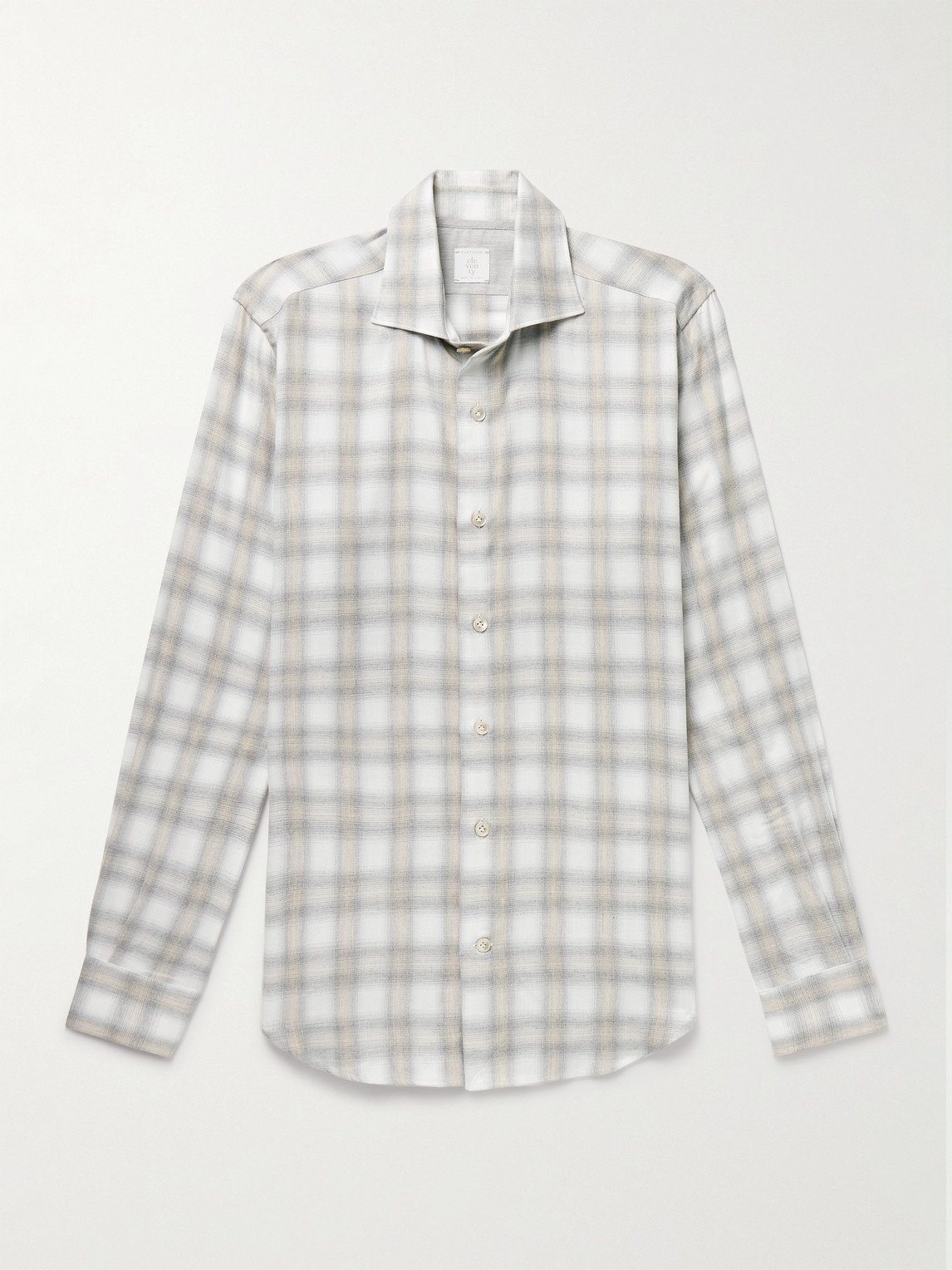 ELEVENTY Checked Cotton and Lyocell-Blend Flannel hirt - Men
