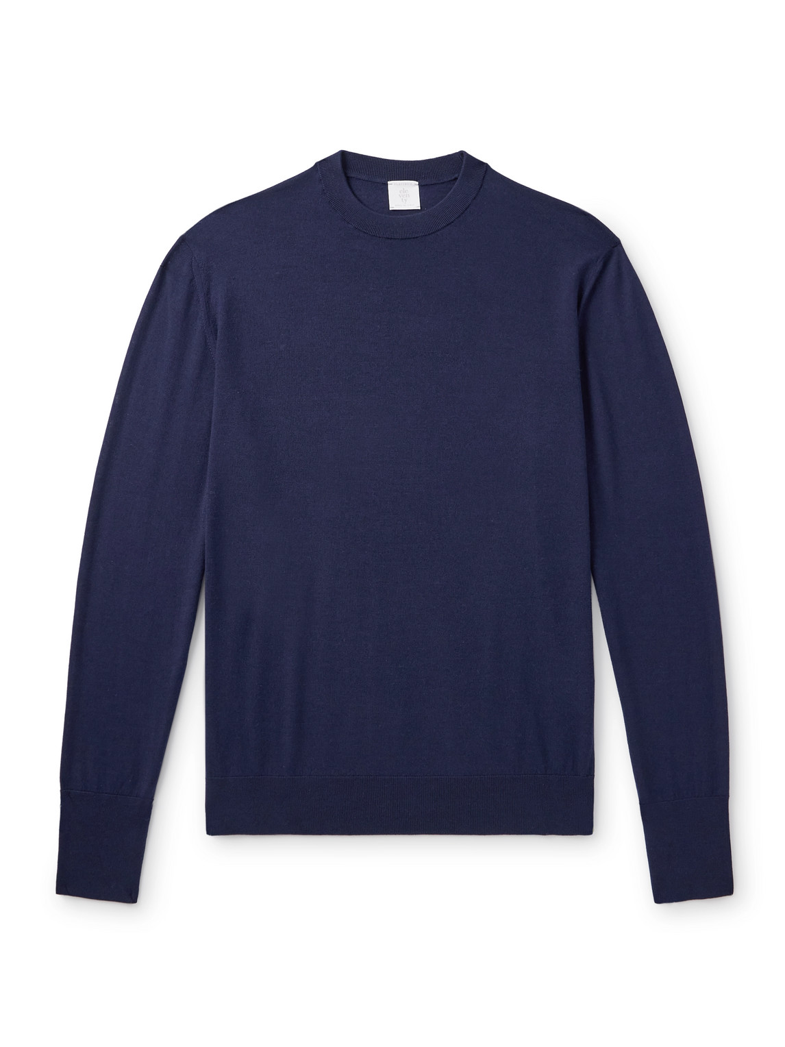 Eleventy Slim-fit Merino Wool Sweater In Blue