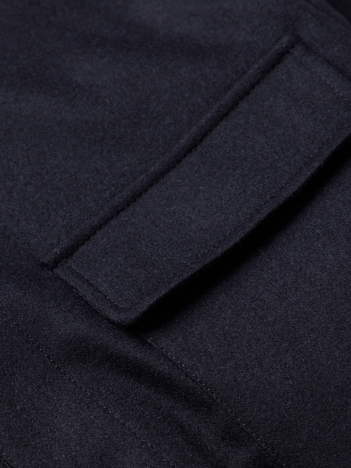 Eleventy Wool-blend Overshirt In Blue