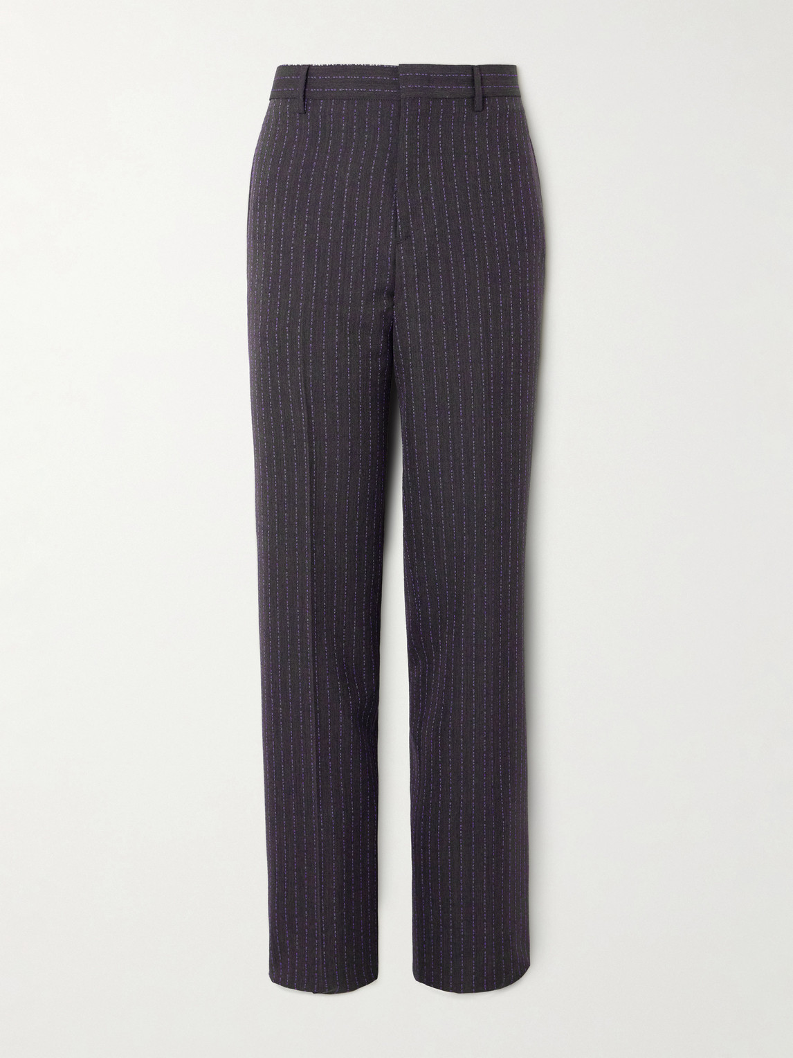Etro – Straight-Leg Logo-Embroidered Wool-Blend Jacquard Suit Trousers