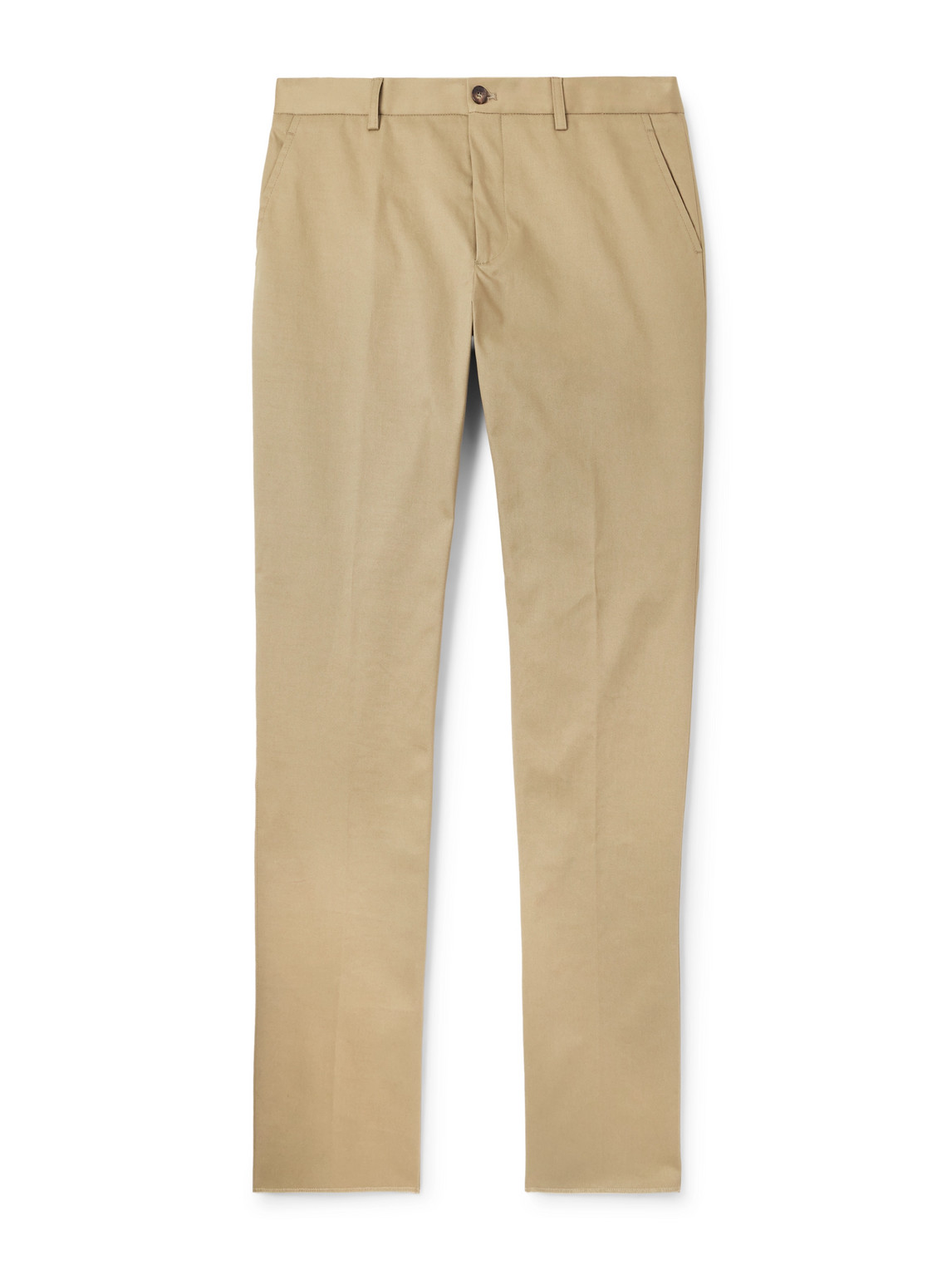 Etro Roma Slim-fit Straight-leg Stretch-cotton Twill Trousers In Neutral